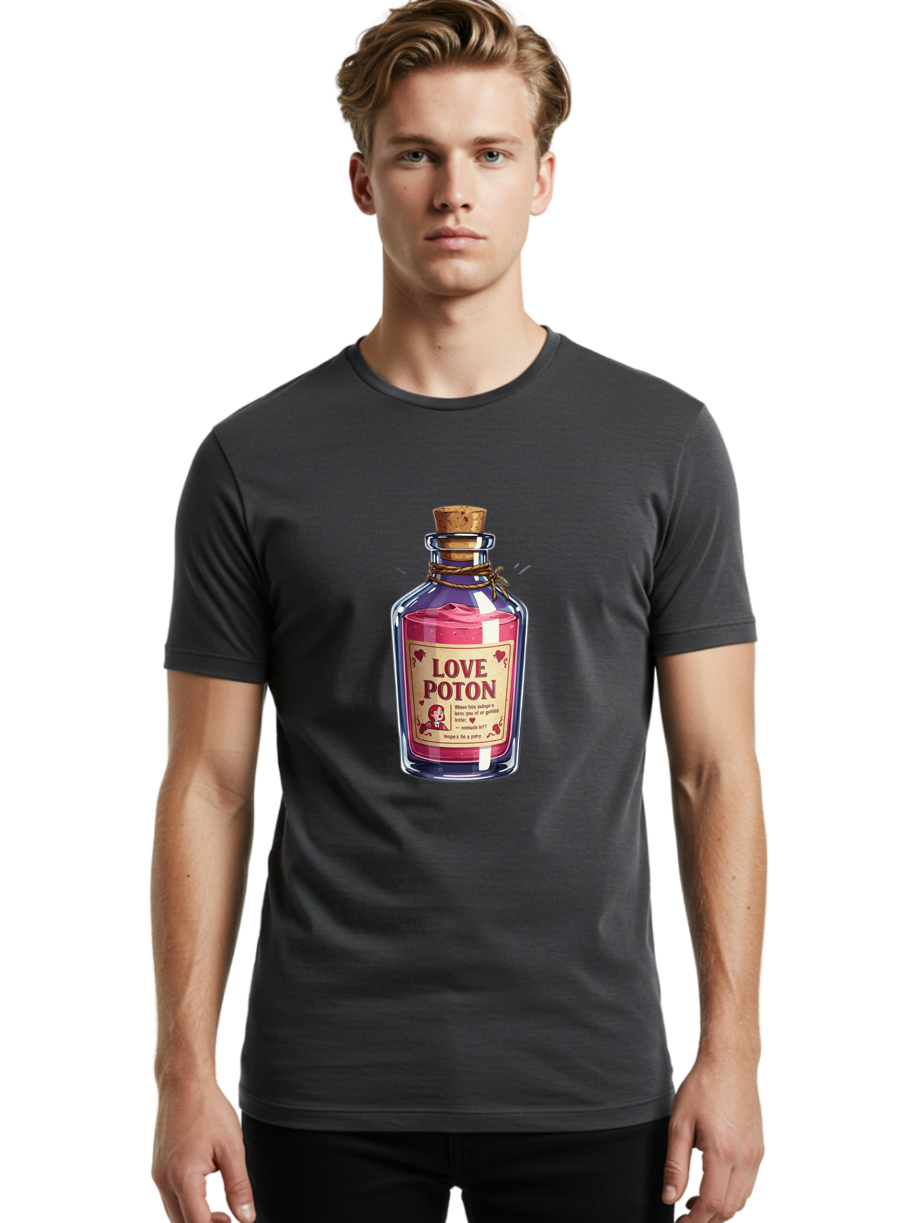Love-Potion-2 Men'S Graphic Tee, 100% Cotton, Comfortable Casual Summer Wear, Machine Washable, Vintage Camera, Old Camera, Antique Camera, Black Camera, Classic Photography, Photography Equipment, Nostalgic Device, Film Camera, Camera Art Baf897