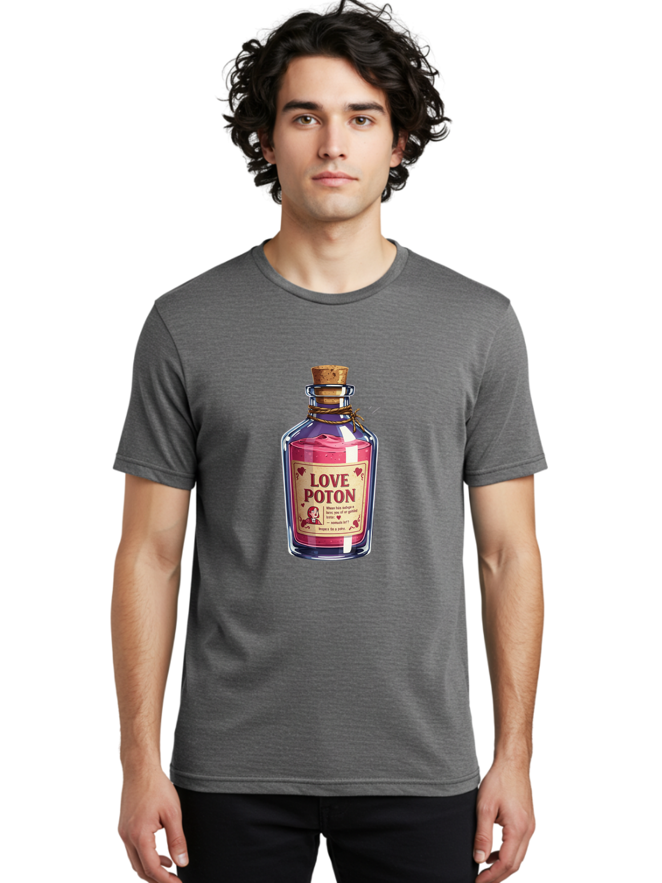 Love-Potion-2 Men'S Graphic Tee, 100% Cotton, Comfortable Casual Summer Wear, Machine Washable, Vintage Camera, Old Camera, Antique Camera, Black Camera, Classic Photography, Photography Equipment, Nostalgic Device, Film Camera, Camera Art Baf897