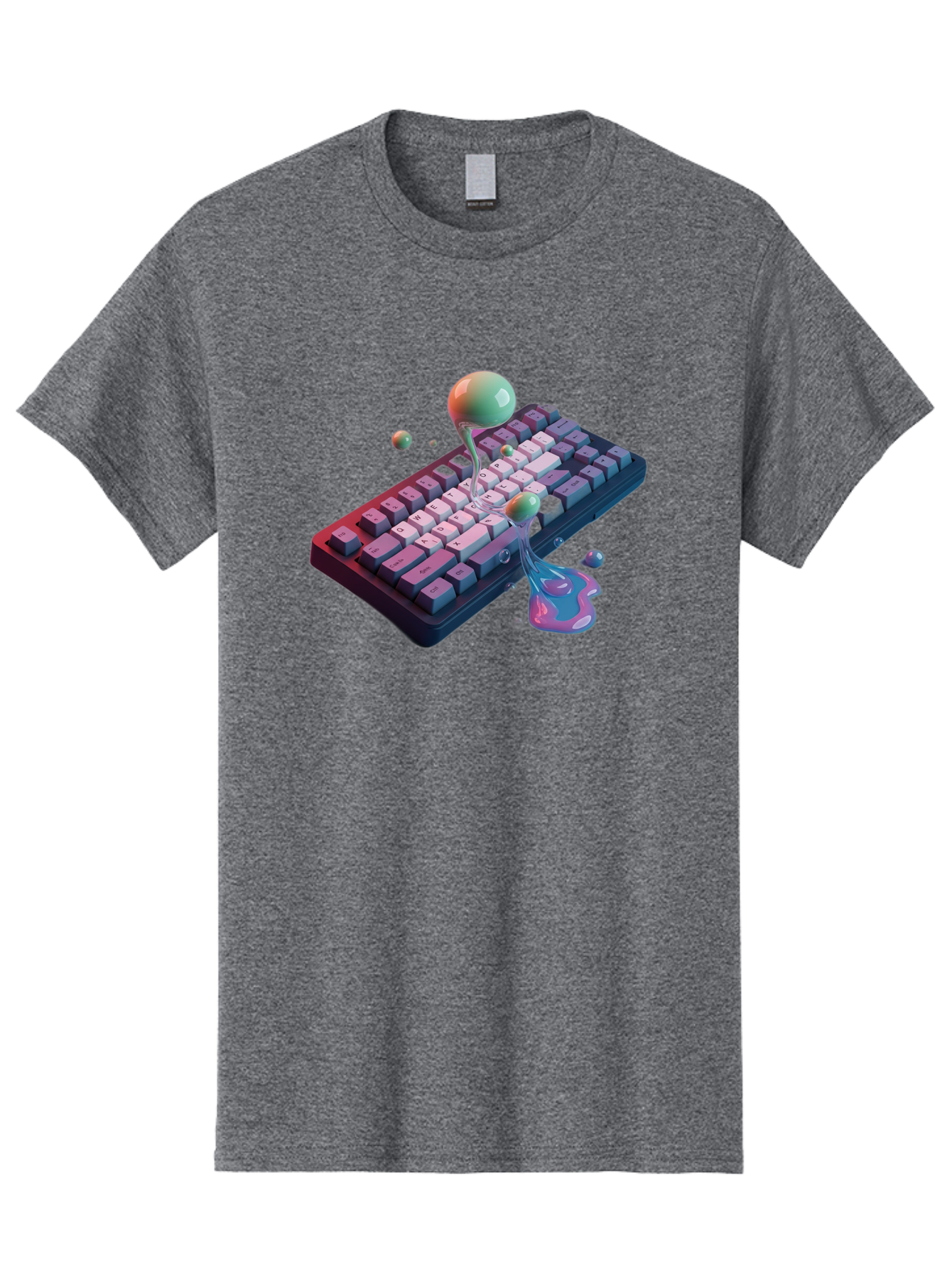 Melting-Keyboard-1 Men'S Graphic Tee, 100% Cotton, Comfortable Casual Summer Wear, Machine Washable, Vintage Camera, Old Camera, Antique Camera, Black Camera, Classic Photography, Photography Equipment, Nostalgic Device, Film Camera, Baf907