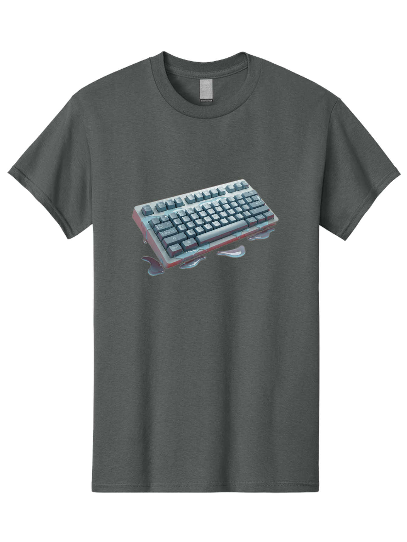 Melting-Keyboard-2 Men'S Graphic Tee, 100% Cotton, Comfortable Casual Summer Wear, Machine Washable, Vintage Camera, Old Camera, Antique Camera, Black Camera, Classic Photography, Photography Equipment, Nostalgic Device, Film Camera, Baf908
