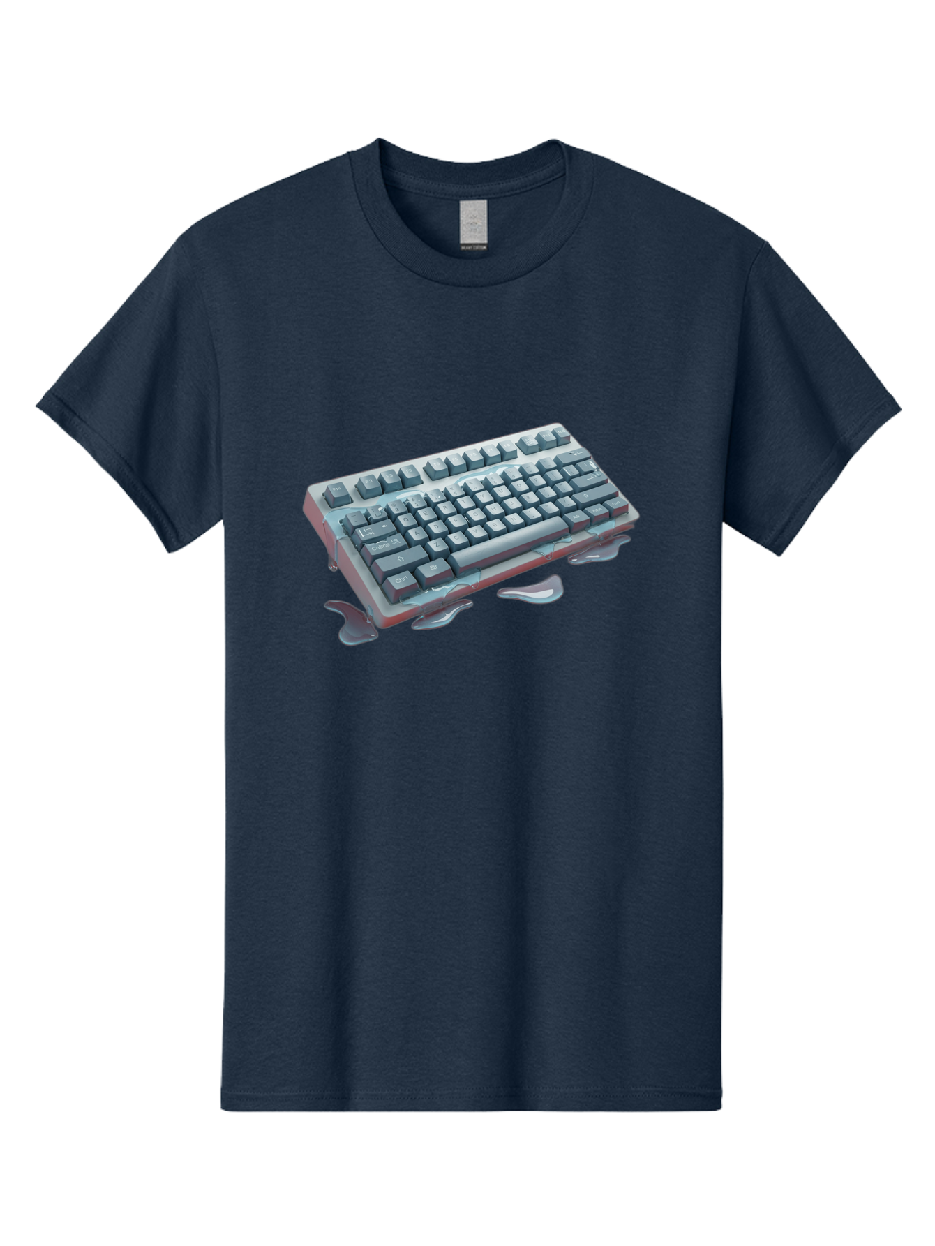 Melting-Keyboard-2 Men'S Graphic Tee, 100% Cotton, Comfortable Casual Summer Wear, Machine Washable, Vintage Camera, Old Camera, Antique Camera, Black Camera, Classic Photography, Photography Equipment, Nostalgic Device, Film Camera, Baf908