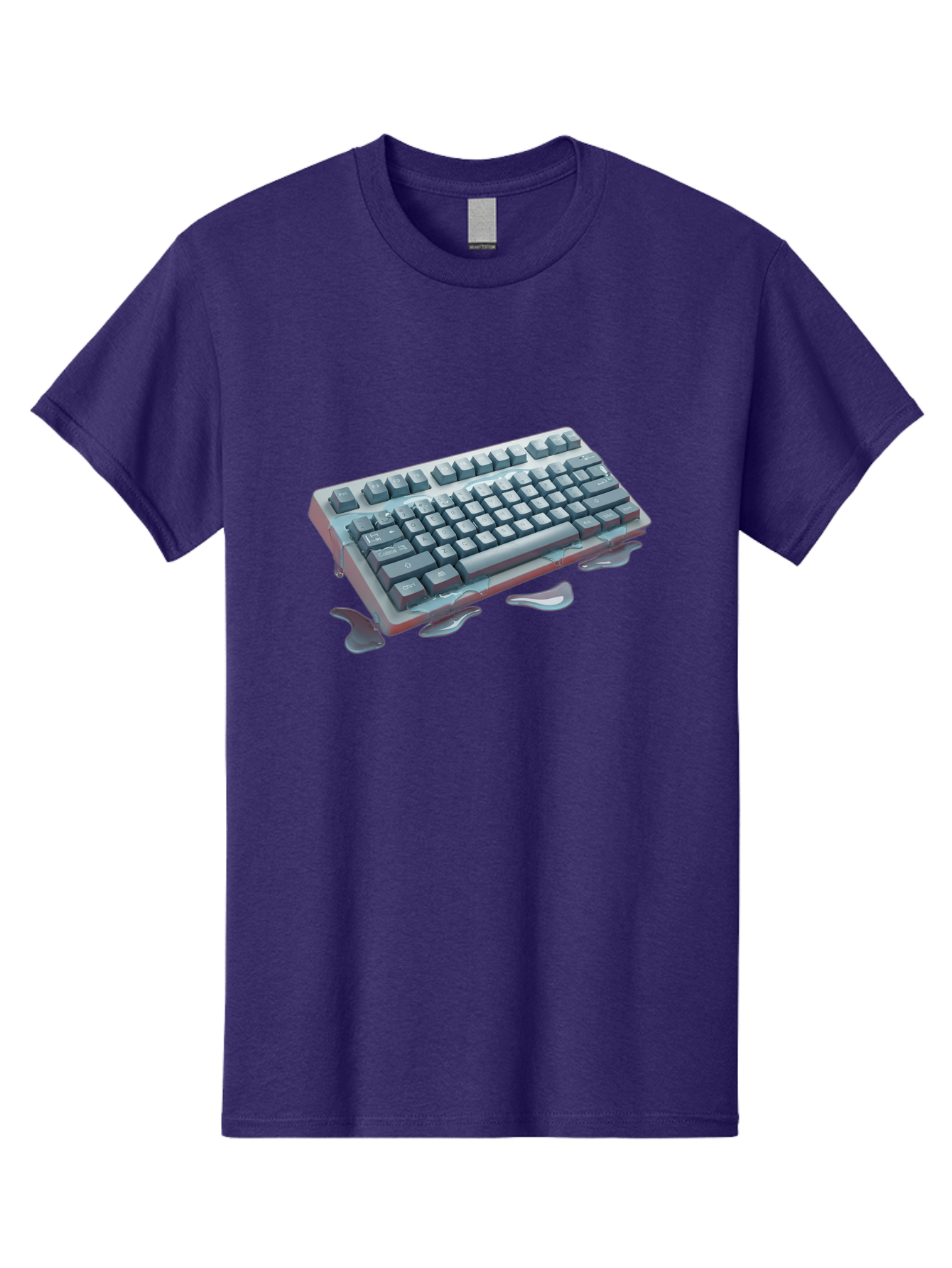 Melting-Keyboard-2 Men'S Graphic Tee, 100% Cotton, Comfortable Casual Summer Wear, Machine Washable, Vintage Camera, Old Camera, Antique Camera, Black Camera, Classic Photography, Photography Equipment, Nostalgic Device, Film Camera, Baf908