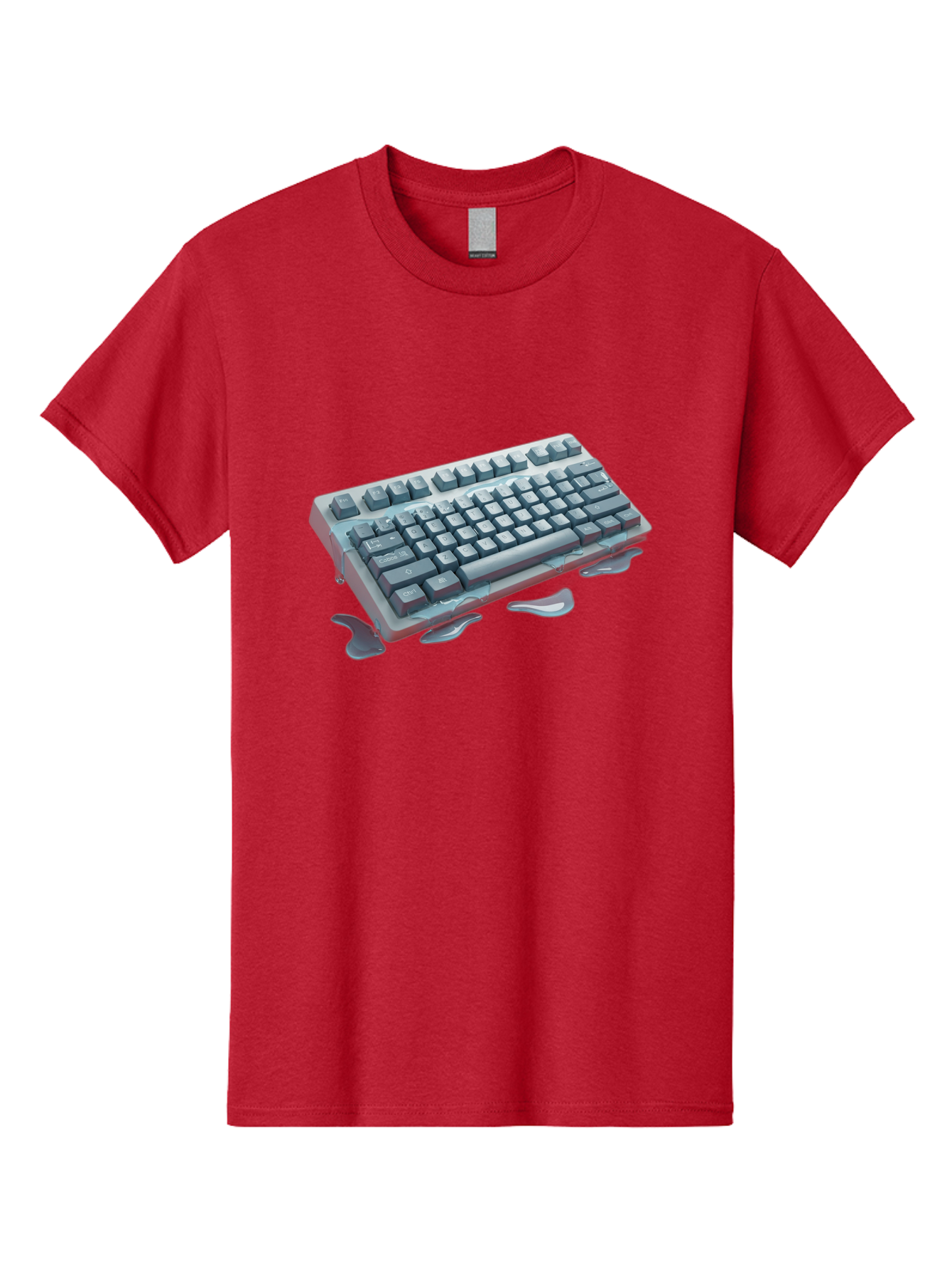 Melting-Keyboard-2 Men'S Graphic Tee, 100% Cotton, Comfortable Casual Summer Wear, Machine Washable, Vintage Camera, Old Camera, Antique Camera, Black Camera, Classic Photography, Photography Equipment, Nostalgic Device, Film Camera, Baf908