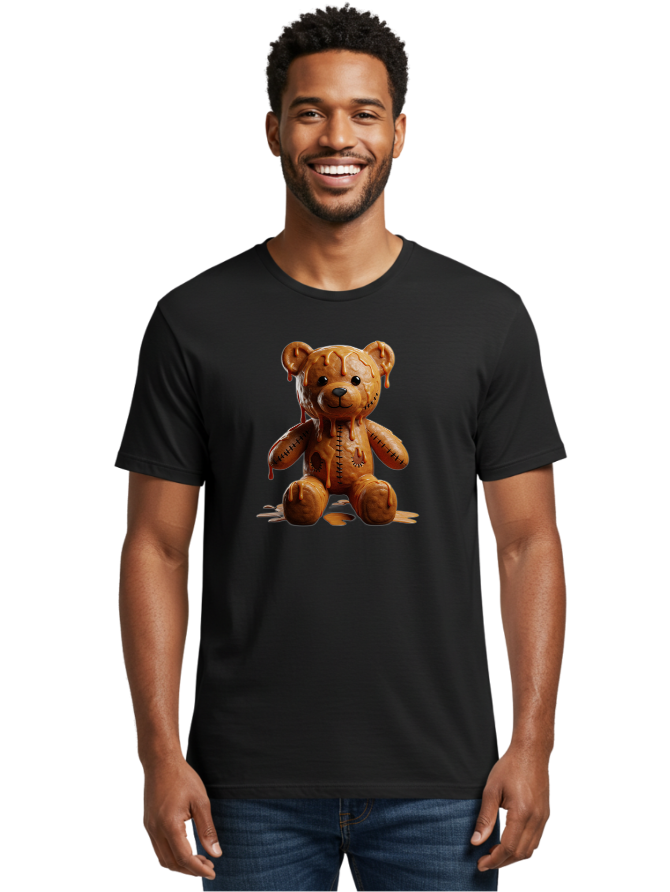 Melting-Teddy-Bear Men'S Graphic Tee, 100% Cotton, Comfortable Casual Summer Wear, Machine Washable, Vintage Camera, Old Camera, Antique Camera, Black Camera, Classic Photography, Photography Equipment, Nostalgic Device, Film Camera, Baf910