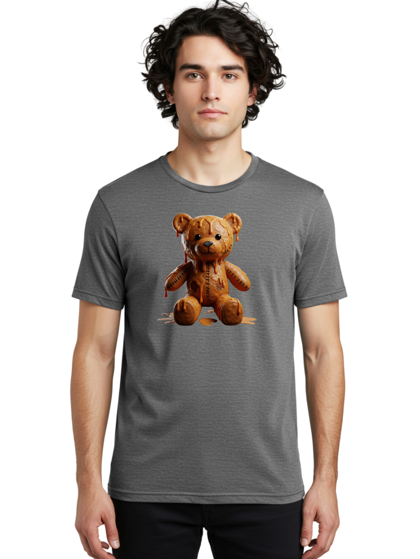 Melting-Teddy-Bear Men'S Graphic Tee, 100% Cotton, Comfortable Casual Summer Wear, Machine Washable, Vintage Camera, Old Camera, Antique Camera, Black Camera, Classic Photography, Photography Equipment, Nostalgic Device, Film Camera, Baf910