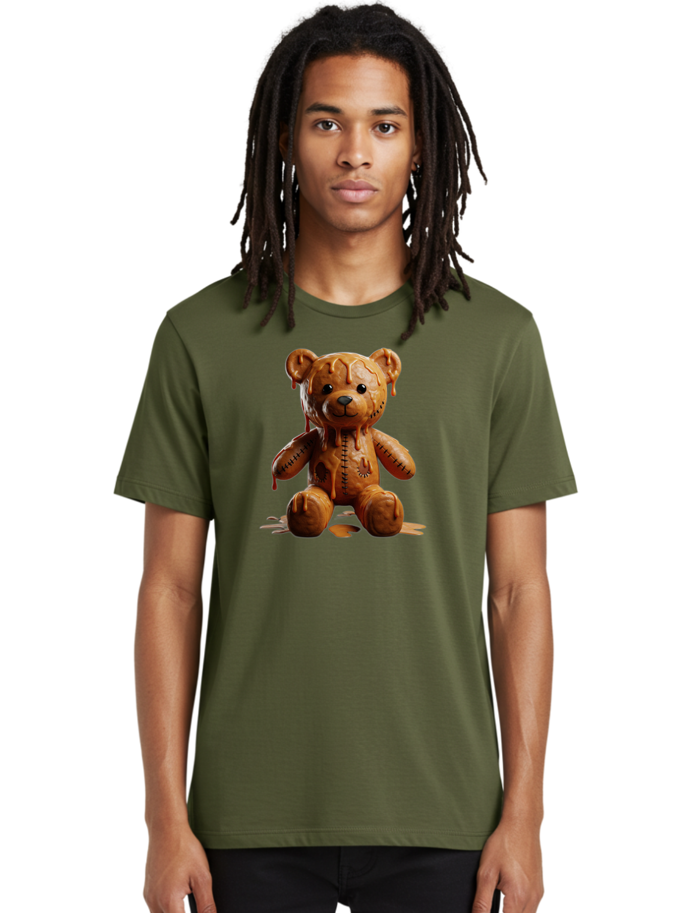 Melting-Teddy-Bear Men'S Graphic Tee, 100% Cotton, Comfortable Casual Summer Wear, Machine Washable, Vintage Camera, Old Camera, Antique Camera, Black Camera, Classic Photography, Photography Equipment, Nostalgic Device, Film Camera, Baf910