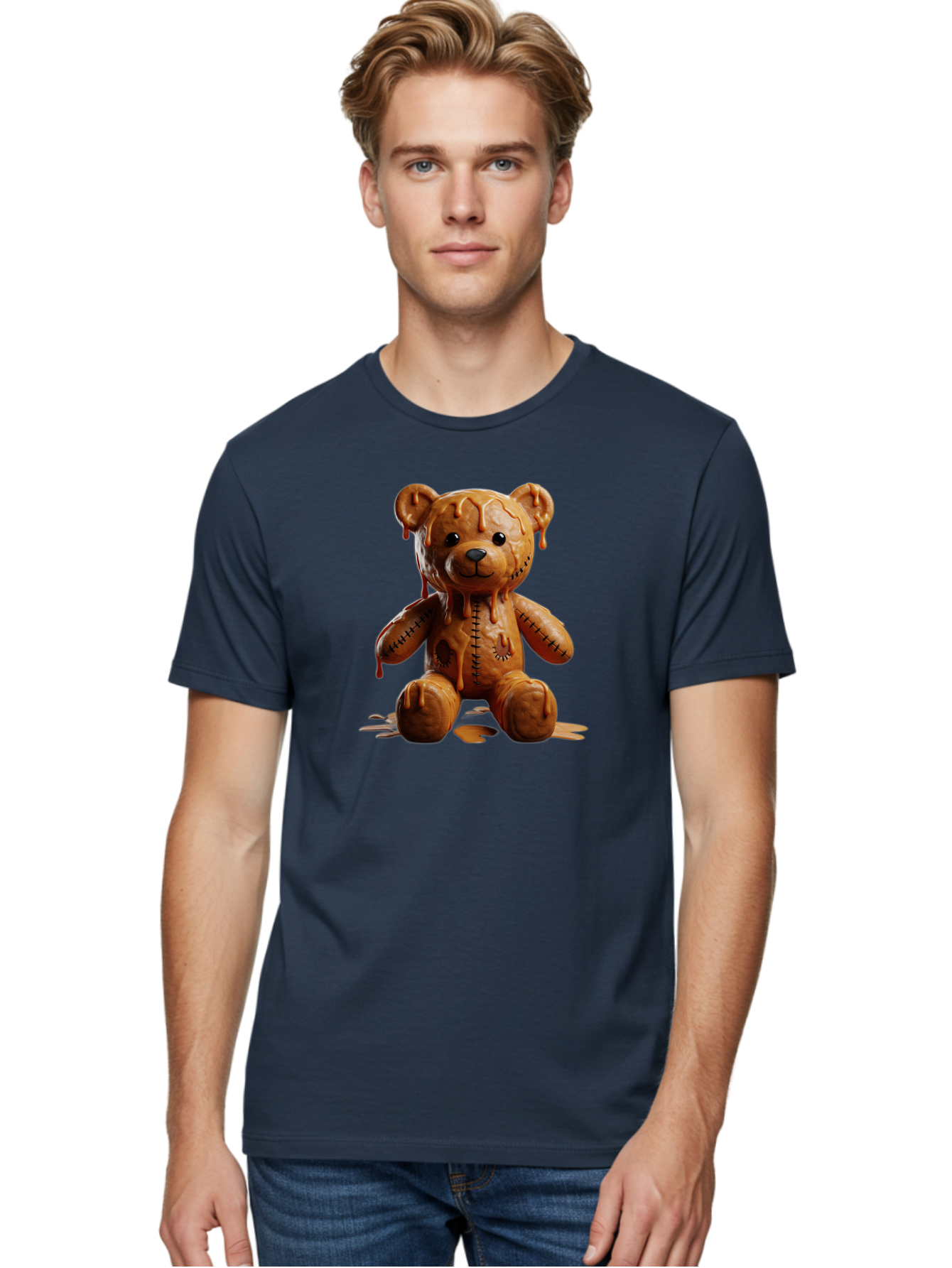 Melting-Teddy-Bear Men'S Graphic Tee, 100% Cotton, Comfortable Casual Summer Wear, Machine Washable, Vintage Camera, Old Camera, Antique Camera, Black Camera, Classic Photography, Photography Equipment, Nostalgic Device, Film Camera, Baf910