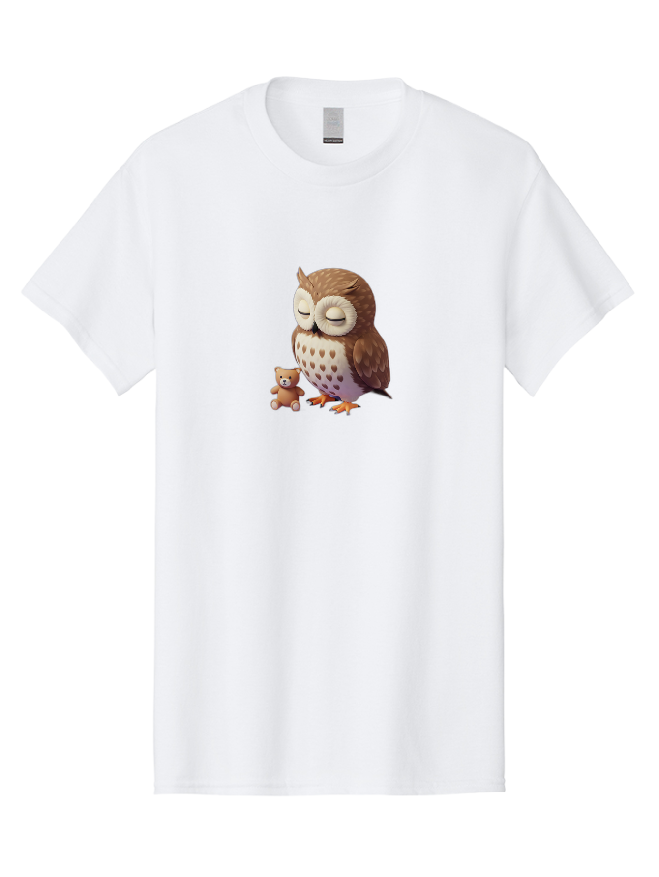 Owl-And-Teddy-1 Men'S Graphic Tee, 100% Cotton, Comfortable Casual Summer Wear, Machine Washable, Vintage Camera, Old Camera, Antique Camera, Black Camera, Classic Photography, Photography Equipment, Nostalgic Device, Film Camera, Camera Art Baf912