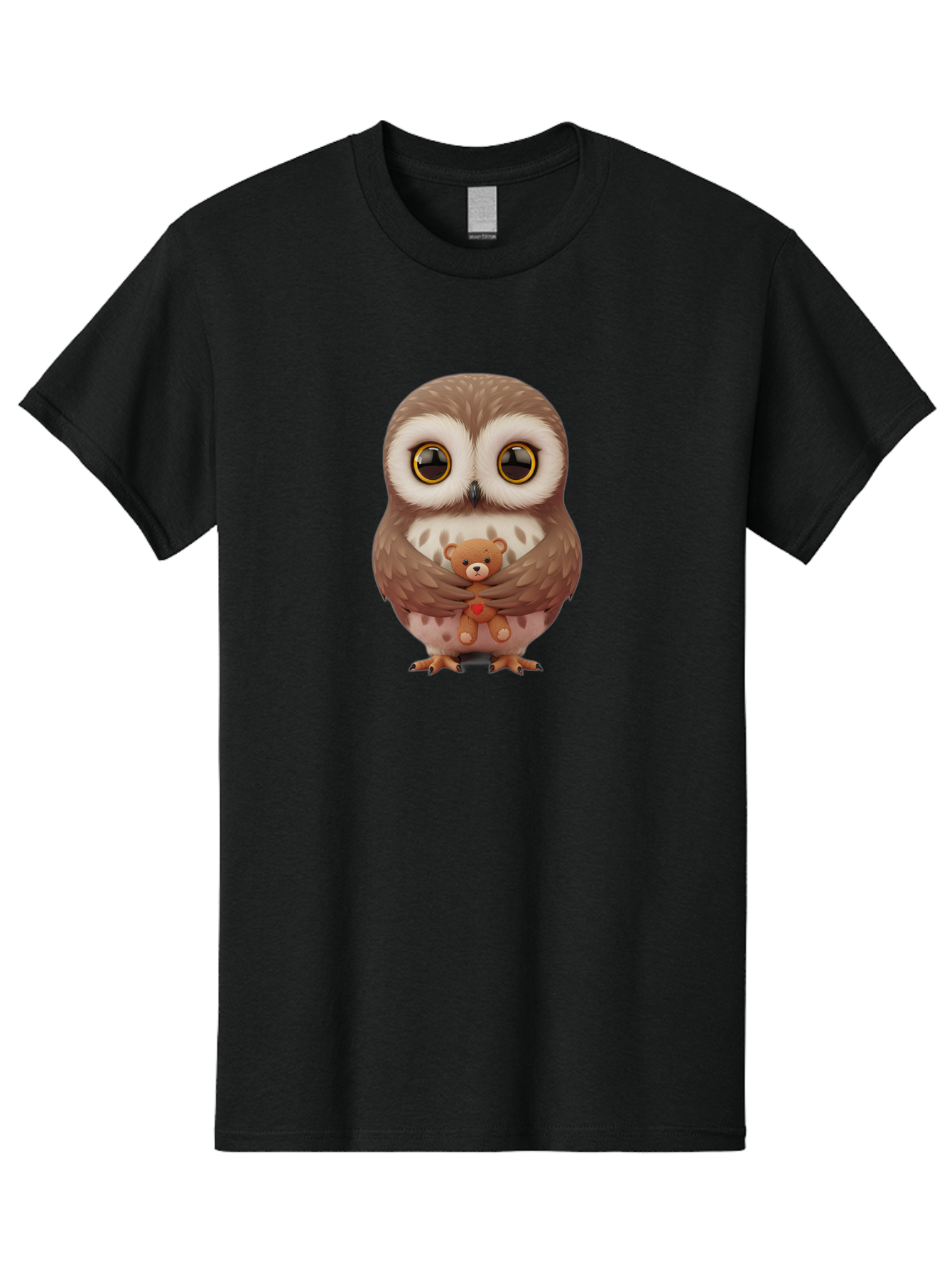 Owl-Embracing-Teddy-Bear Men'S Graphic Tee, 100% Cotton, Comfortable Casual Summer Wear, Machine Washable, Vintage Camera, Old Camera, Antique Camera, Black Camera, Classic Photography, Photography Equipment, Nostalgic Device, Film Camera, Baf917