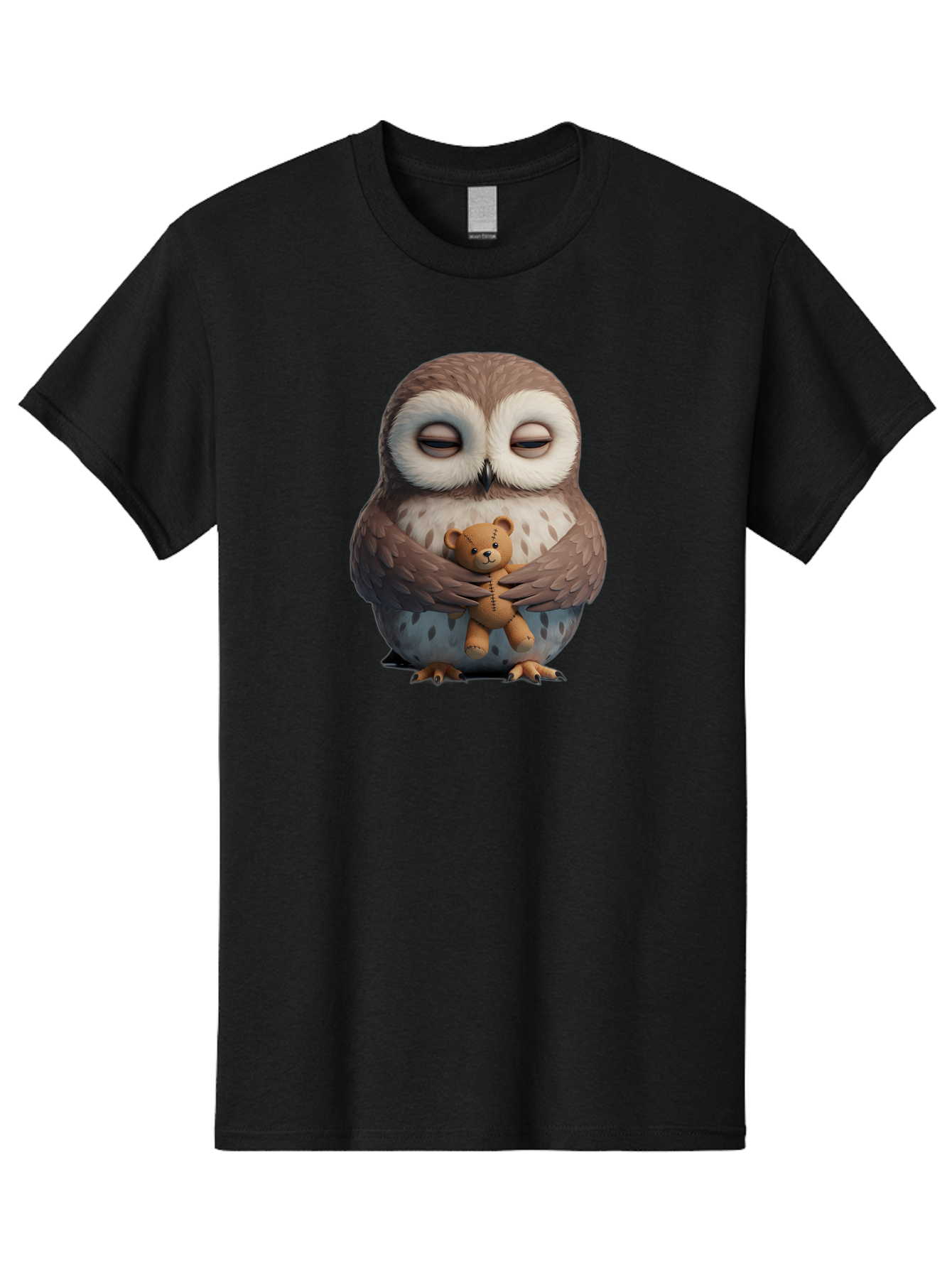 Owl-Holding-Teddy Men'S Graphic Tee, 100% Cotton, Comfortable Casual Summer Wear, Machine Washable, Vintage Camera, Old Camera, Antique Camera, Black Camera, Classic Photography, Photography Equipment, Nostalgic Device, Film Camera, Camera Art Baf918