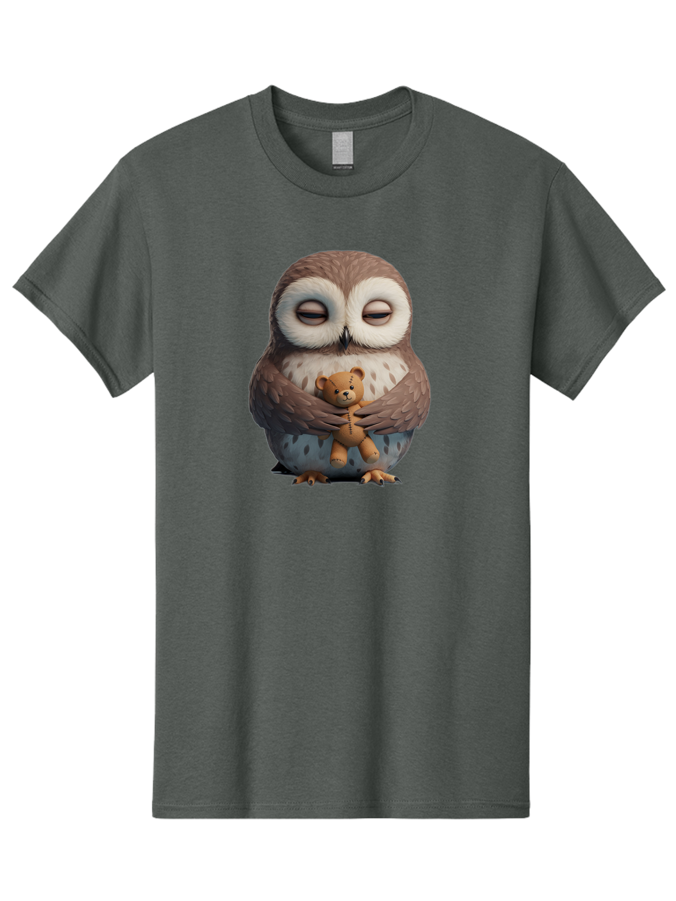 Owl-Holding-Teddy Men'S Graphic Tee, 100% Cotton, Comfortable Casual Summer Wear, Machine Washable, Vintage Camera, Old Camera, Antique Camera, Black Camera, Classic Photography, Photography Equipment, Nostalgic Device, Film Camera, Camera Art Baf918