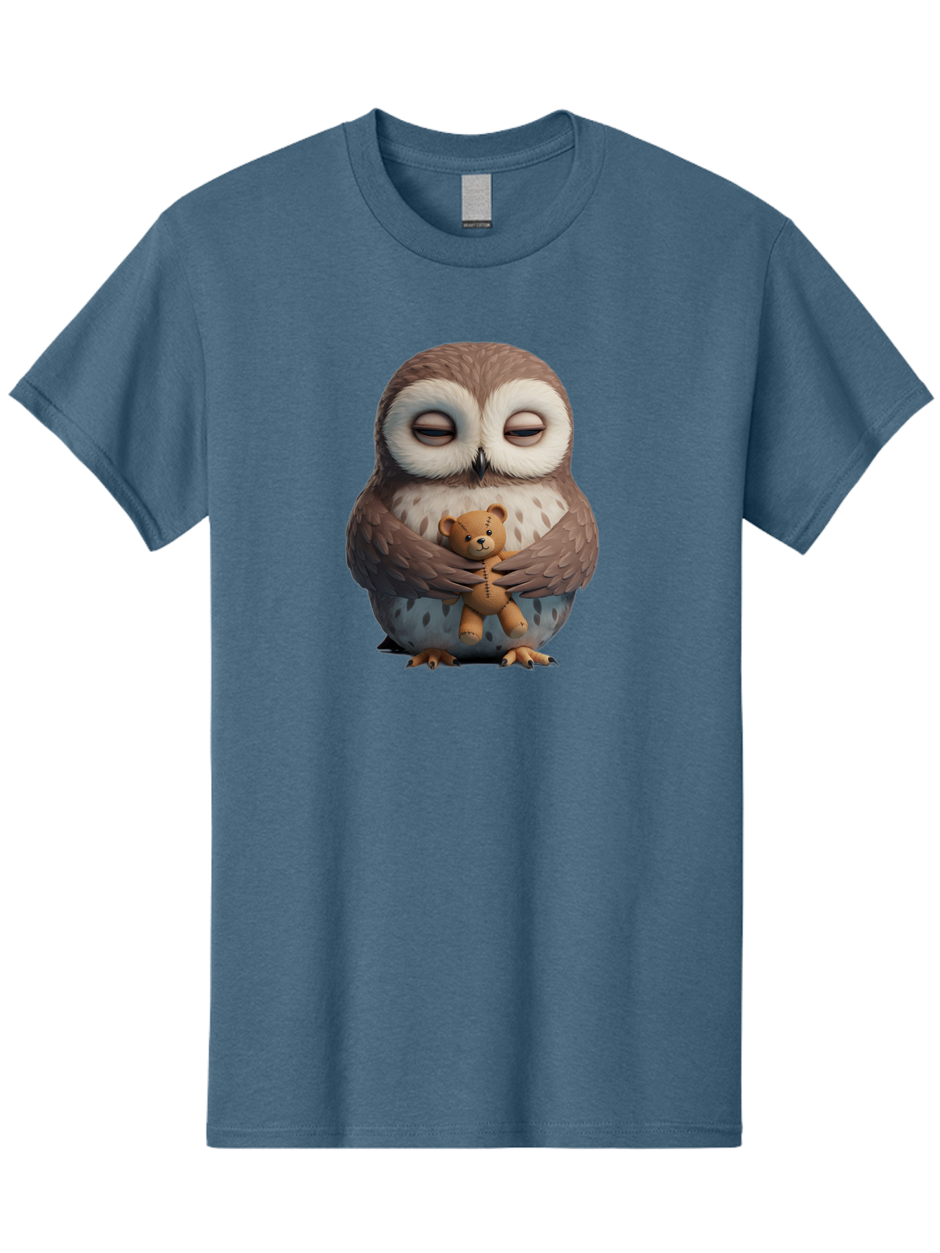 Owl-Holding-Teddy Men'S Graphic Tee, 100% Cotton, Comfortable Casual Summer Wear, Machine Washable, Vintage Camera, Old Camera, Antique Camera, Black Camera, Classic Photography, Photography Equipment, Nostalgic Device, Film Camera, Camera Art Baf918