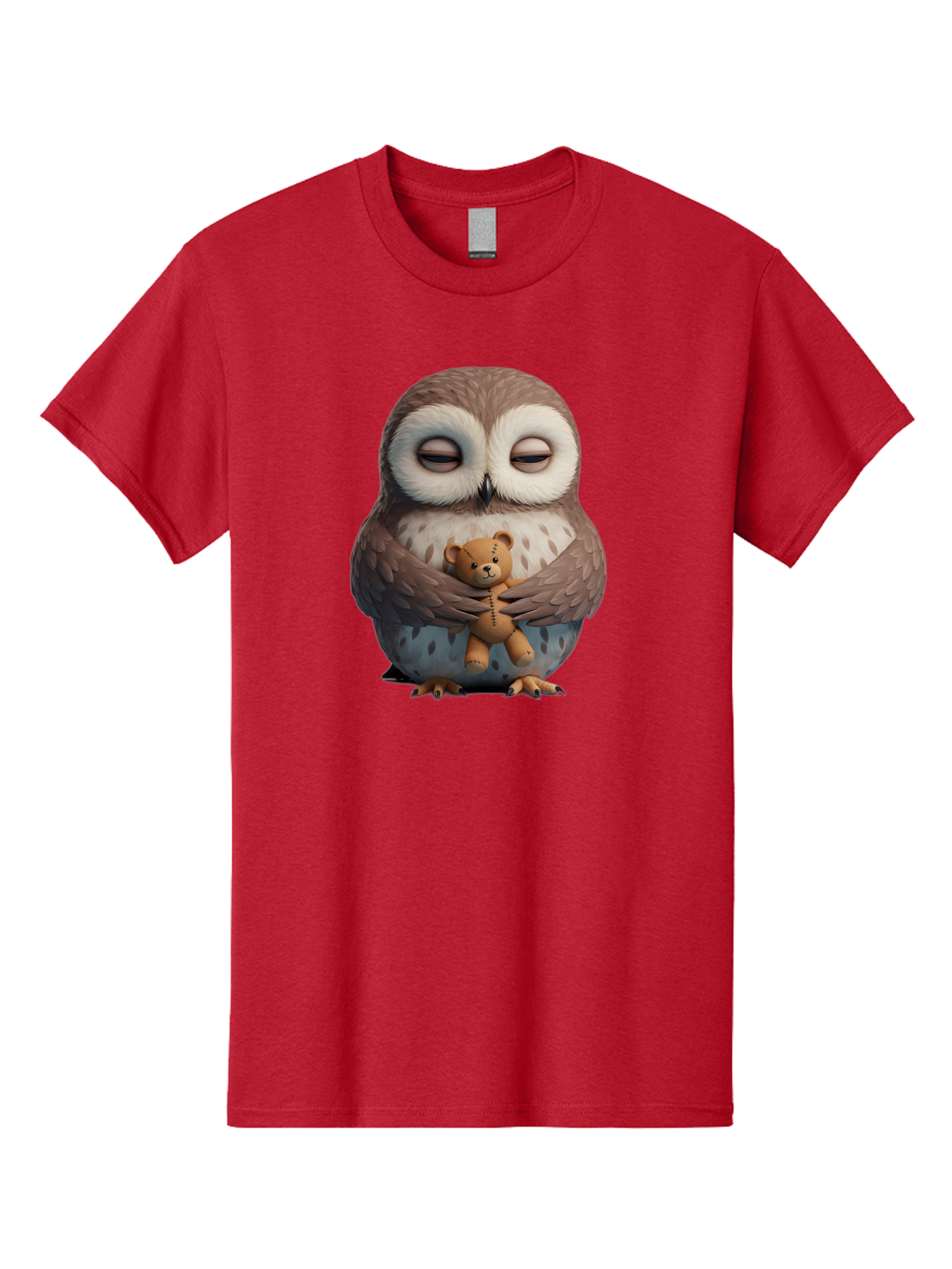 Owl-Holding-Teddy Men'S Graphic Tee, 100% Cotton, Comfortable Casual Summer Wear, Machine Washable, Vintage Camera, Old Camera, Antique Camera, Black Camera, Classic Photography, Photography Equipment, Nostalgic Device, Film Camera, Camera Art Baf918