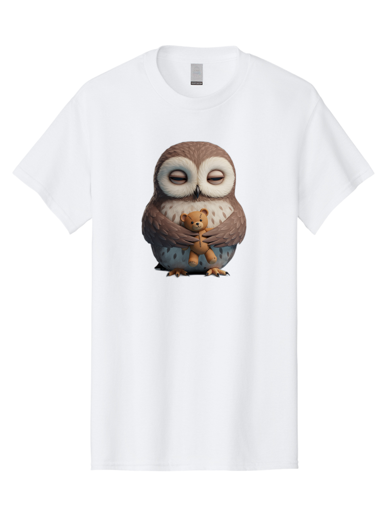 Owl-Holding-Teddy Men'S Graphic Tee, 100% Cotton, Comfortable Casual Summer Wear, Machine Washable, Vintage Camera, Old Camera, Antique Camera, Black Camera, Classic Photography, Photography Equipment, Nostalgic Device, Film Camera, Camera Art Baf918
