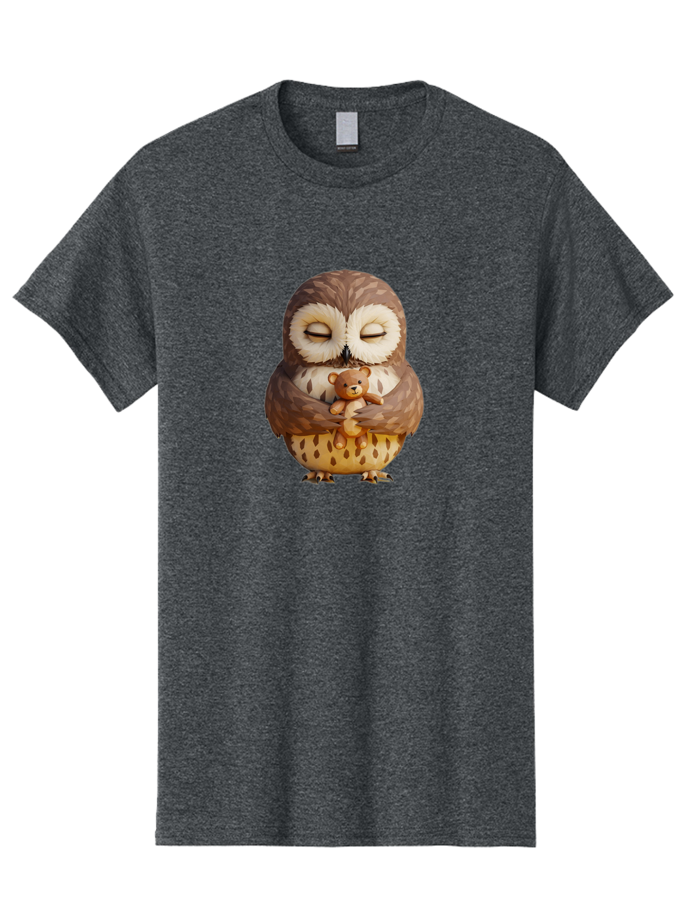 Owl-Hugging-Teddy-1 Men'S Graphic Tee, 100% Cotton, Comfortable Casual Summer Wear, Machine Washable, Vintage Camera, Old Camera, Antique Camera, Black Camera, Classic Photography, Photography Equipment, Nostalgic Device, Film Camera, Baf919