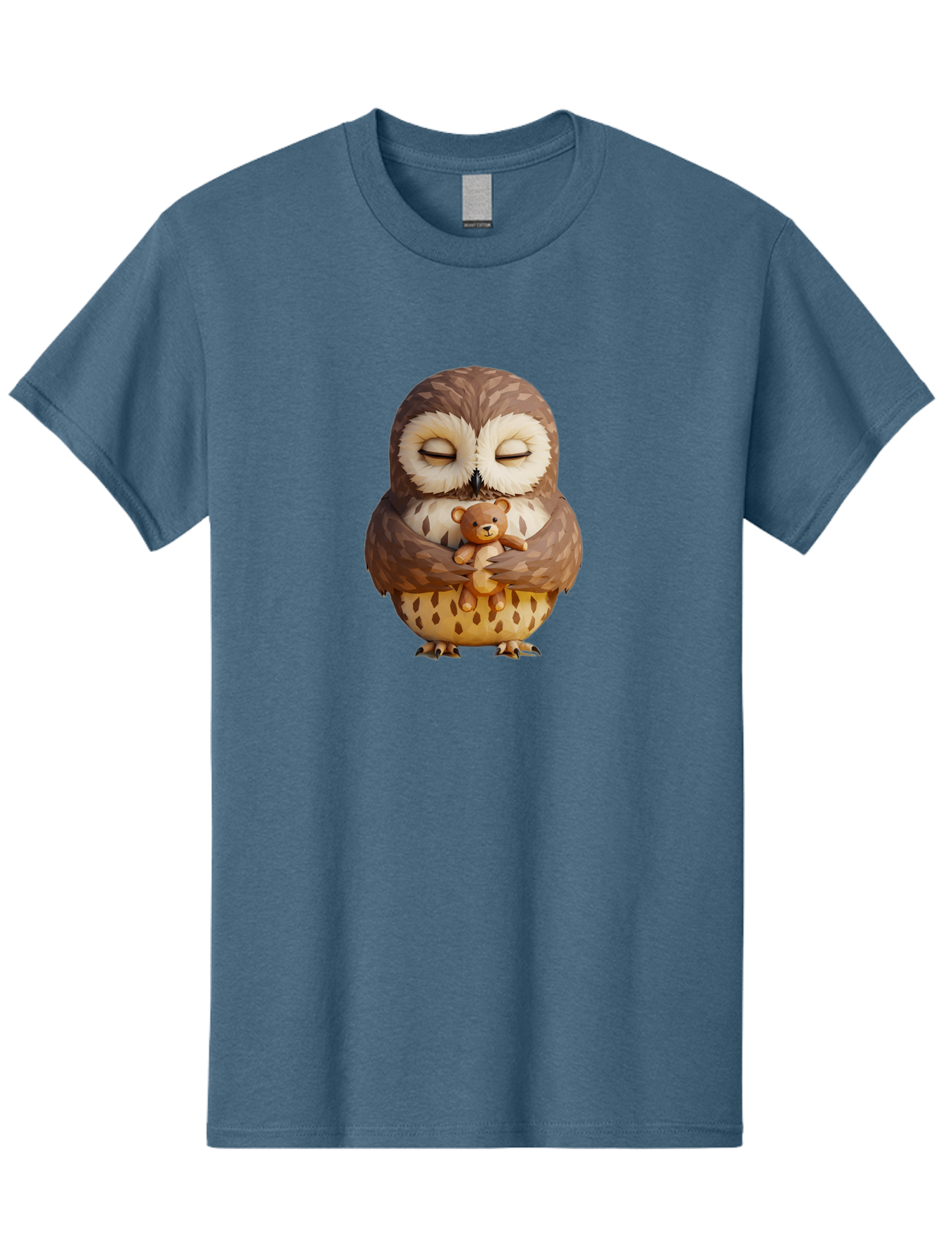 Owl-Hugging-Teddy-1 Men'S Graphic Tee, 100% Cotton, Comfortable Casual Summer Wear, Machine Washable, Vintage Camera, Old Camera, Antique Camera, Black Camera, Classic Photography, Photography Equipment, Nostalgic Device, Film Camera, Baf919