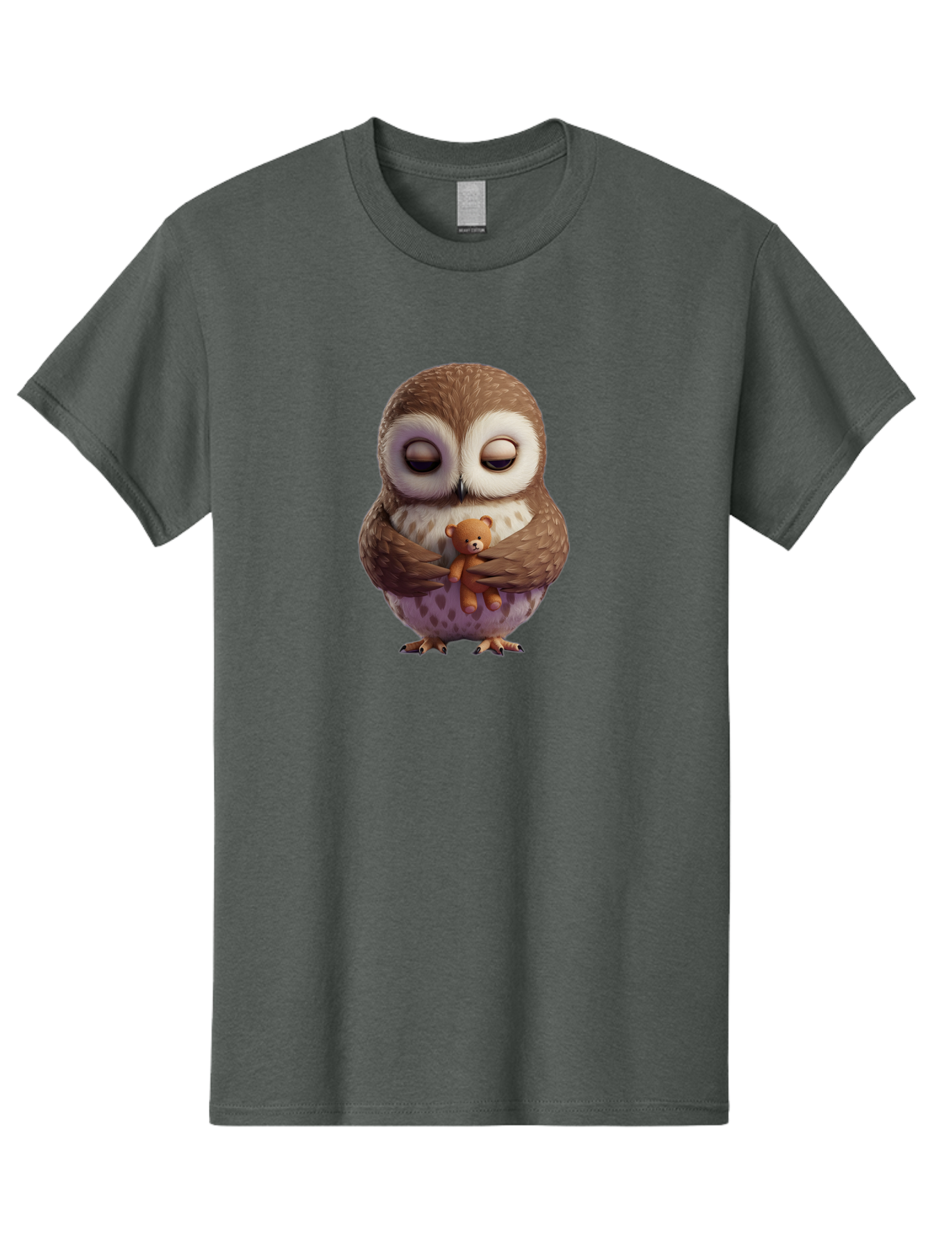 Owl-Hugging-Teddy-2 Men'S Graphic Tee, 100% Cotton, Comfortable Casual Summer Wear, Machine Washable, Vintage Camera, Old Camera, Antique Camera, Black Camera, Classic Photography, Photography Equipment, Nostalgic Device, Film Camera, Baf920