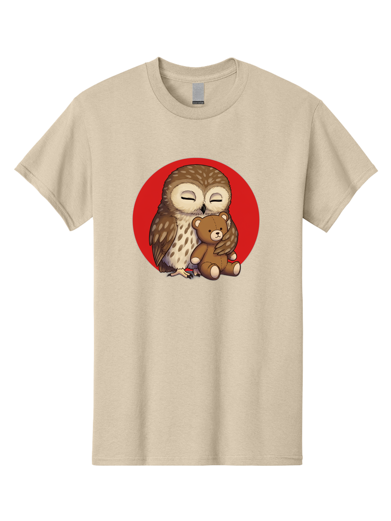 Owl-Hugging-Teddy-4 Men'S Graphic Tee, 100% Cotton, Comfortable Casual Summer Wear, Machine Washable, Vintage Camera, Old Camera, Antique Camera, Black Camera, Classic Photography, Photography Equipment, Nostalgic Device, Film Camera, Baf922