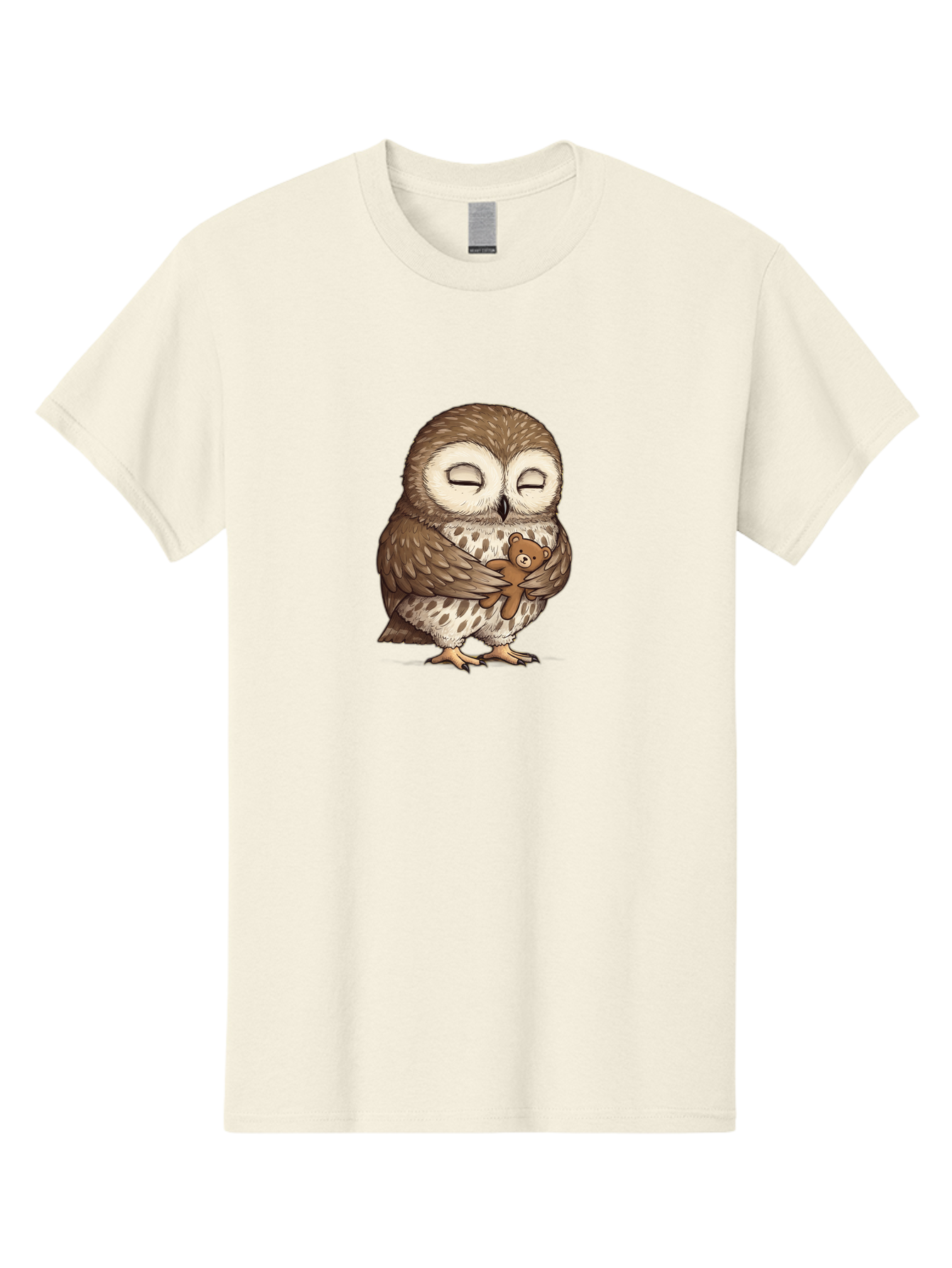 Owl-Hugging-Teddy-6 Men'S Graphic Tee, 100% Cotton, Comfortable Casual Summer Wear, Machine Washable, Vintage Camera, Old Camera, Antique Camera, Black Camera, Classic Photography, Photography Equipment, Nostalgic Device, Film Camera, Baf924