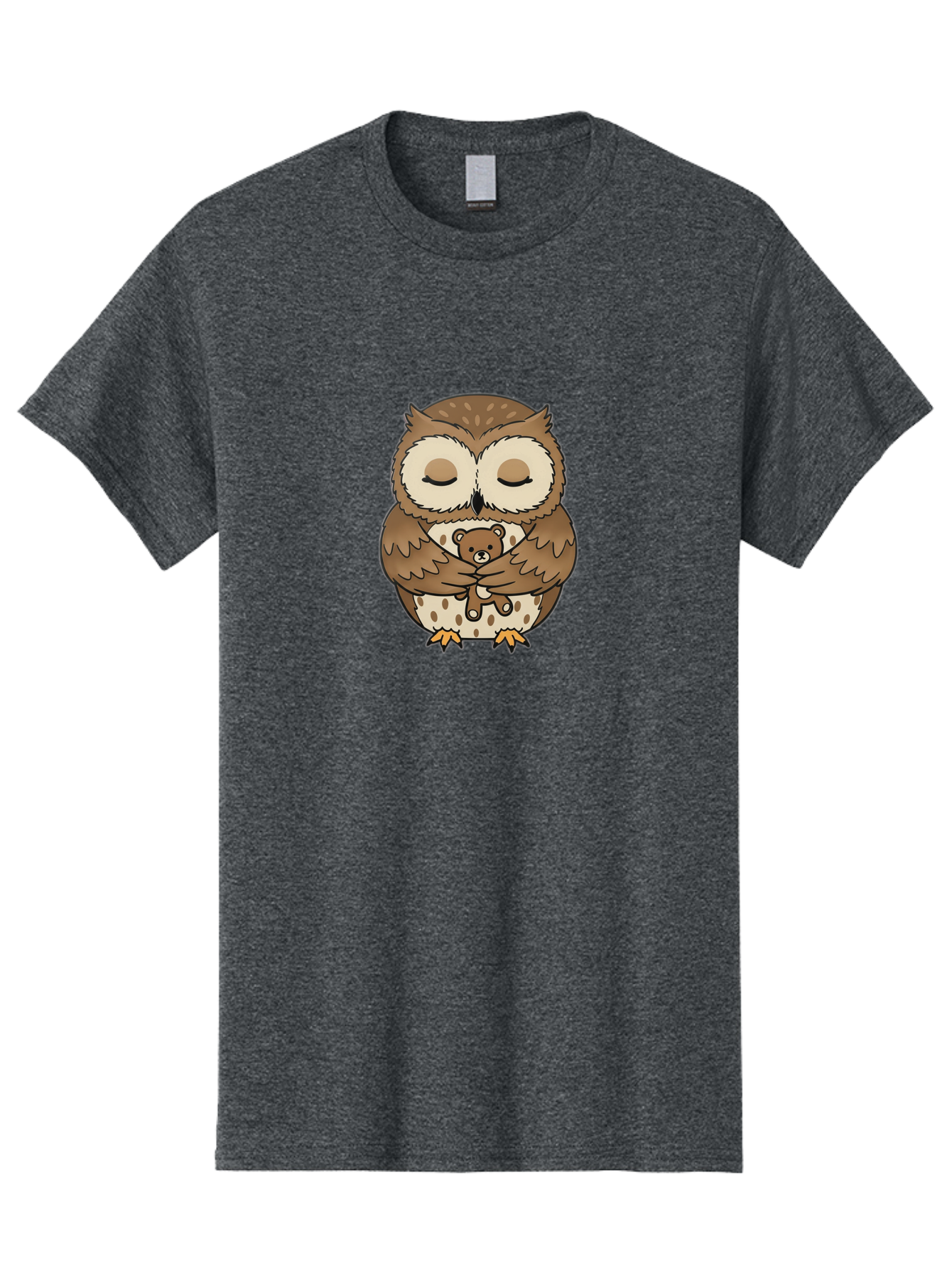 Owl-Hugging-Teddy-Bear-1 Men'S Graphic Tee, 100% Cotton, Comfortable Casual Summer Wear, Machine Washable, Vintage Camera, Old Camera, Antique Camera, Black Camera, Classic Photography, Photography Equipment, Nostalgic Device, Film Camera, Baf926
