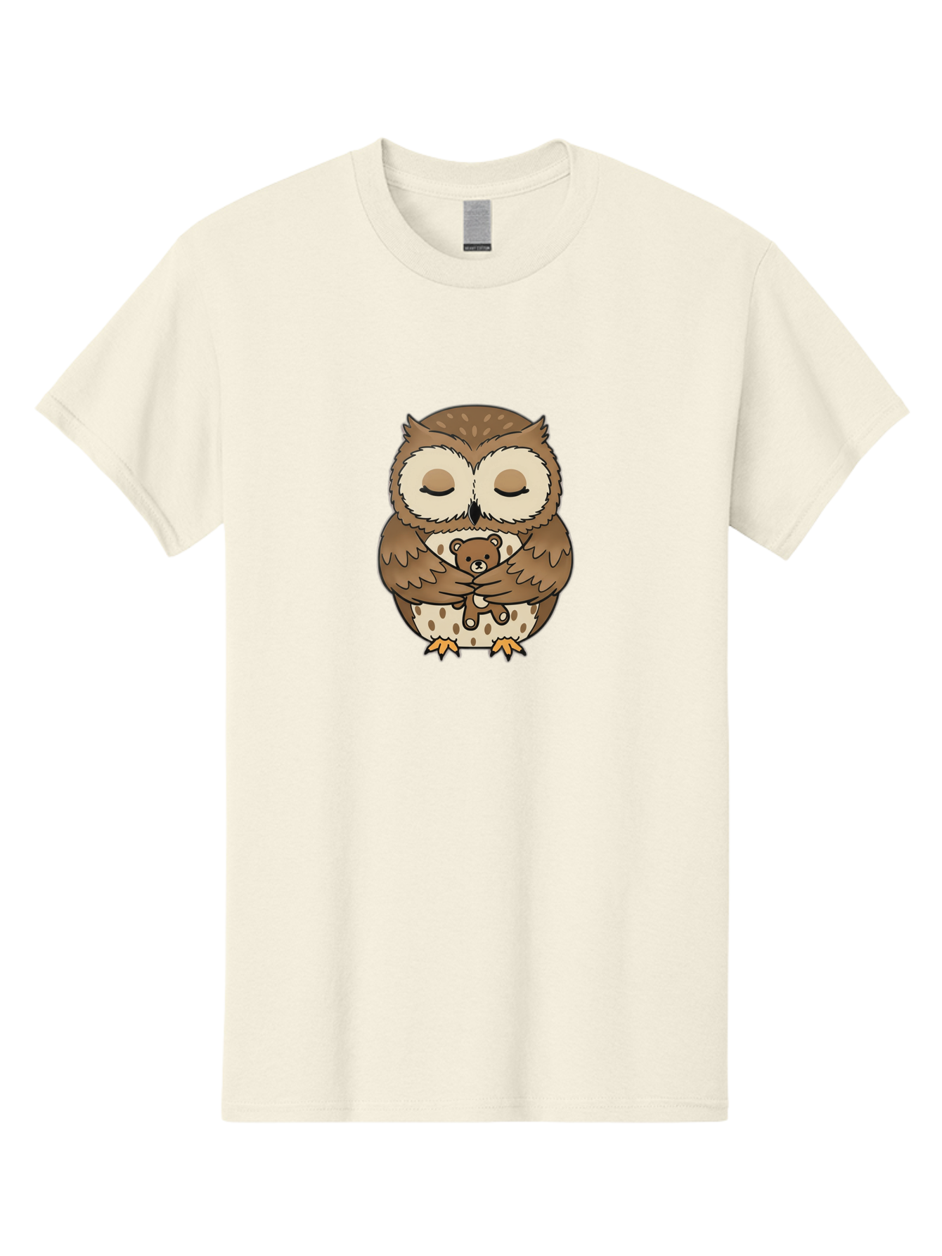 Owl-Hugging-Teddy-Bear-1 Men'S Graphic Tee, 100% Cotton, Comfortable Casual Summer Wear, Machine Washable, Vintage Camera, Old Camera, Antique Camera, Black Camera, Classic Photography, Photography Equipment, Nostalgic Device, Film Camera, Baf926