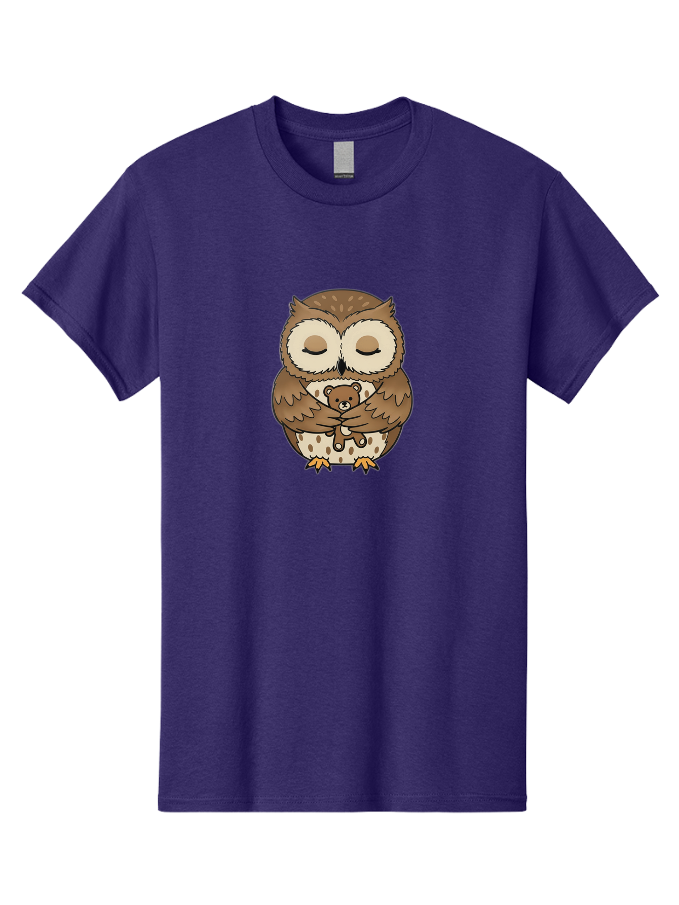 Owl-Hugging-Teddy-Bear-1 Men'S Graphic Tee, 100% Cotton, Comfortable Casual Summer Wear, Machine Washable, Vintage Camera, Old Camera, Antique Camera, Black Camera, Classic Photography, Photography Equipment, Nostalgic Device, Film Camera, Baf926