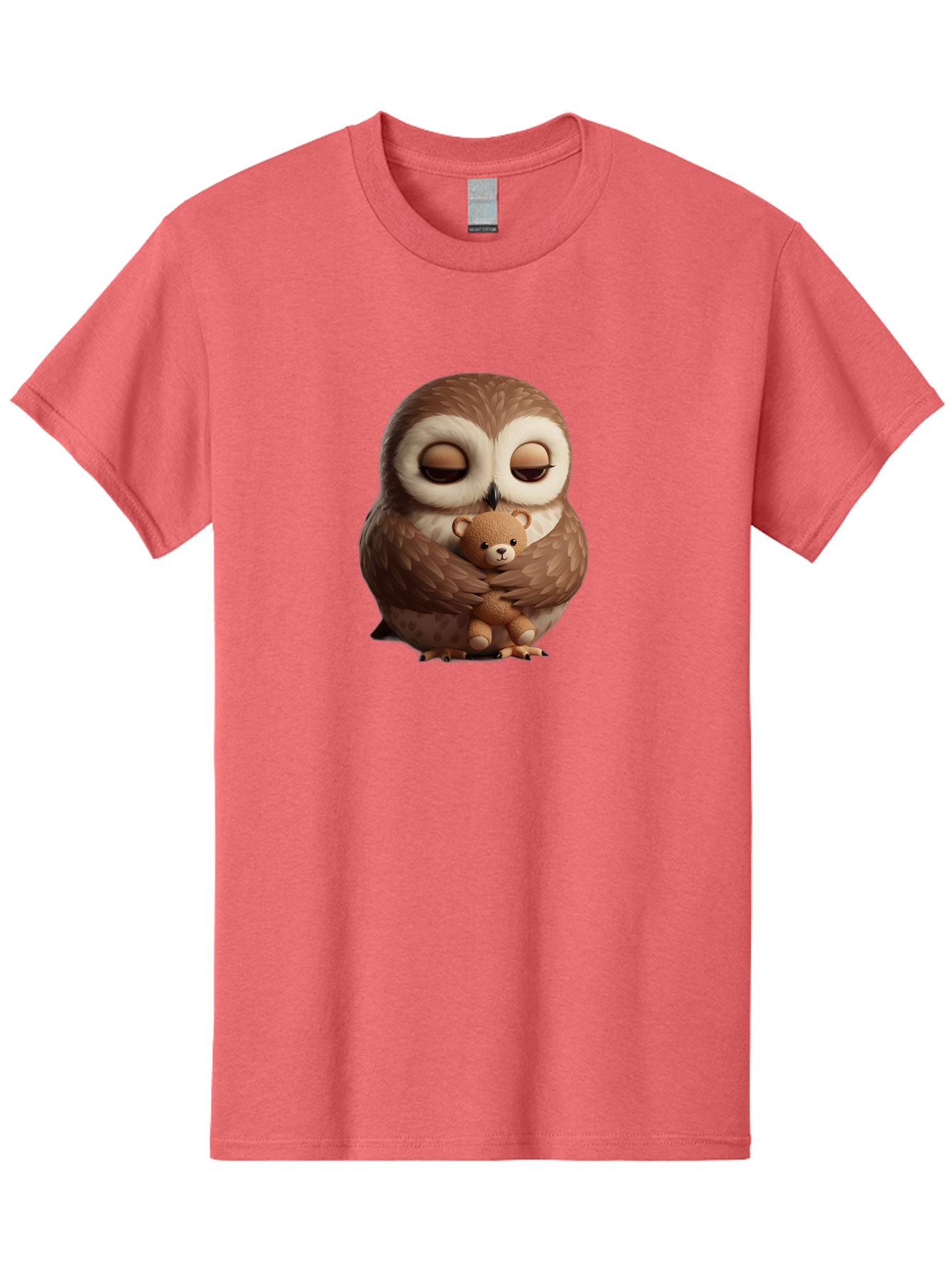 Owl-Hugging-Teddy-Bear-2 Men'S Graphic Tee, 100% Cotton, Comfortable Casual Summer Wear, Machine Washable, Vintage Camera, Old Camera, Antique Camera, Black Camera, Classic Photography, Photography Equipment, Nostalgic Device, Film Camera, Baf927