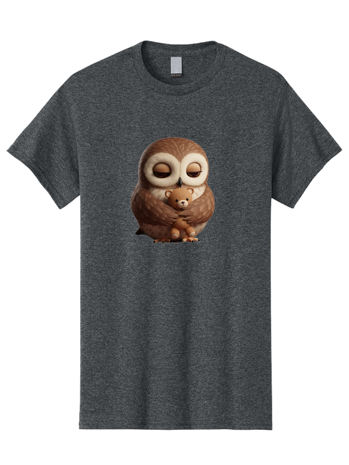 Owl-Hugging-Teddy-Bear-2 Men'S Graphic Tee, 100% Cotton, Comfortable Casual Summer Wear, Machine Washable, Vintage Camera, Old Camera, Antique Camera, Black Camera, Classic Photography, Photography Equipment, Nostalgic Device, Film Camera, Baf927