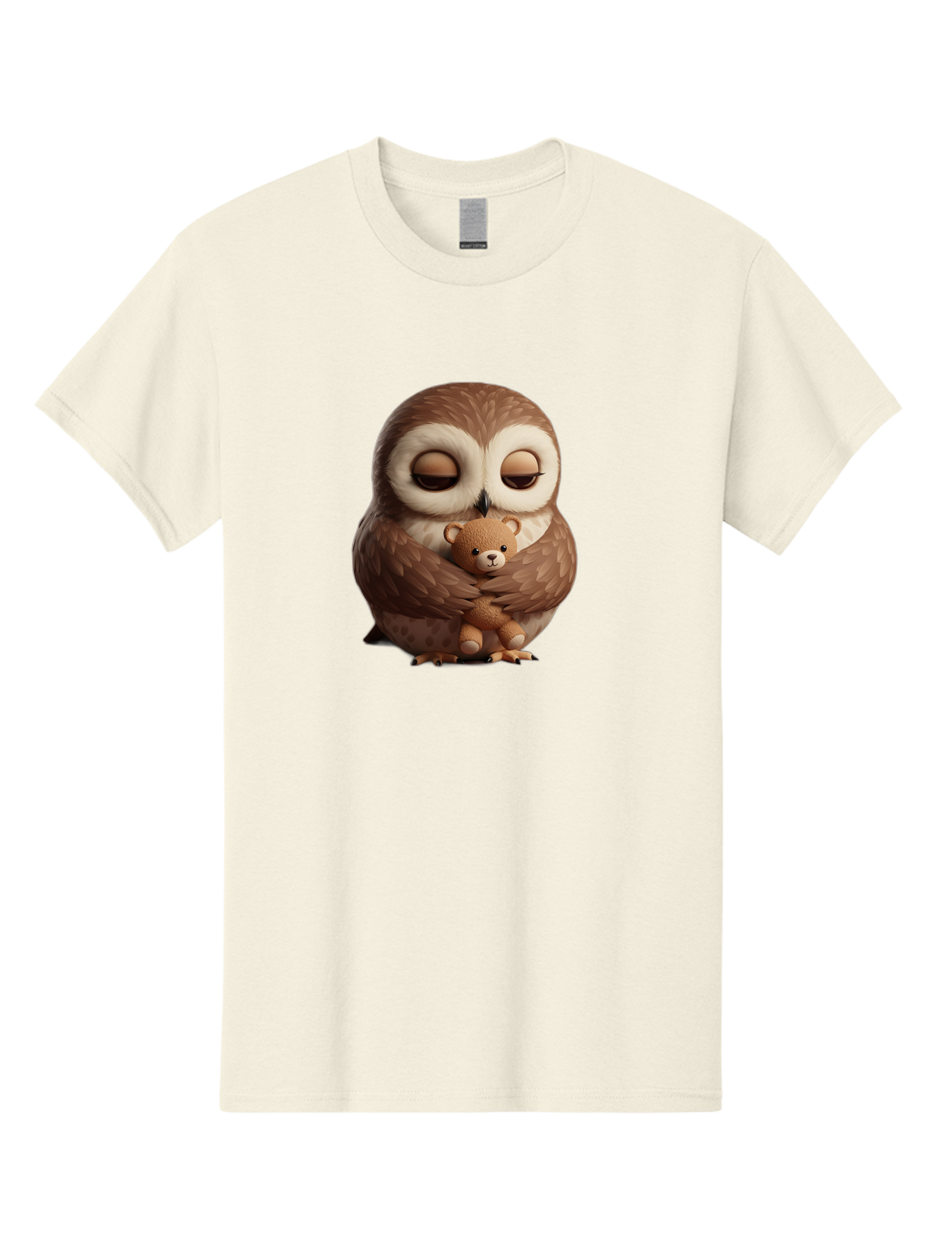 Owl-Hugging-Teddy-Bear-2 Men'S Graphic Tee, 100% Cotton, Comfortable Casual Summer Wear, Machine Washable, Vintage Camera, Old Camera, Antique Camera, Black Camera, Classic Photography, Photography Equipment, Nostalgic Device, Film Camera, Baf927