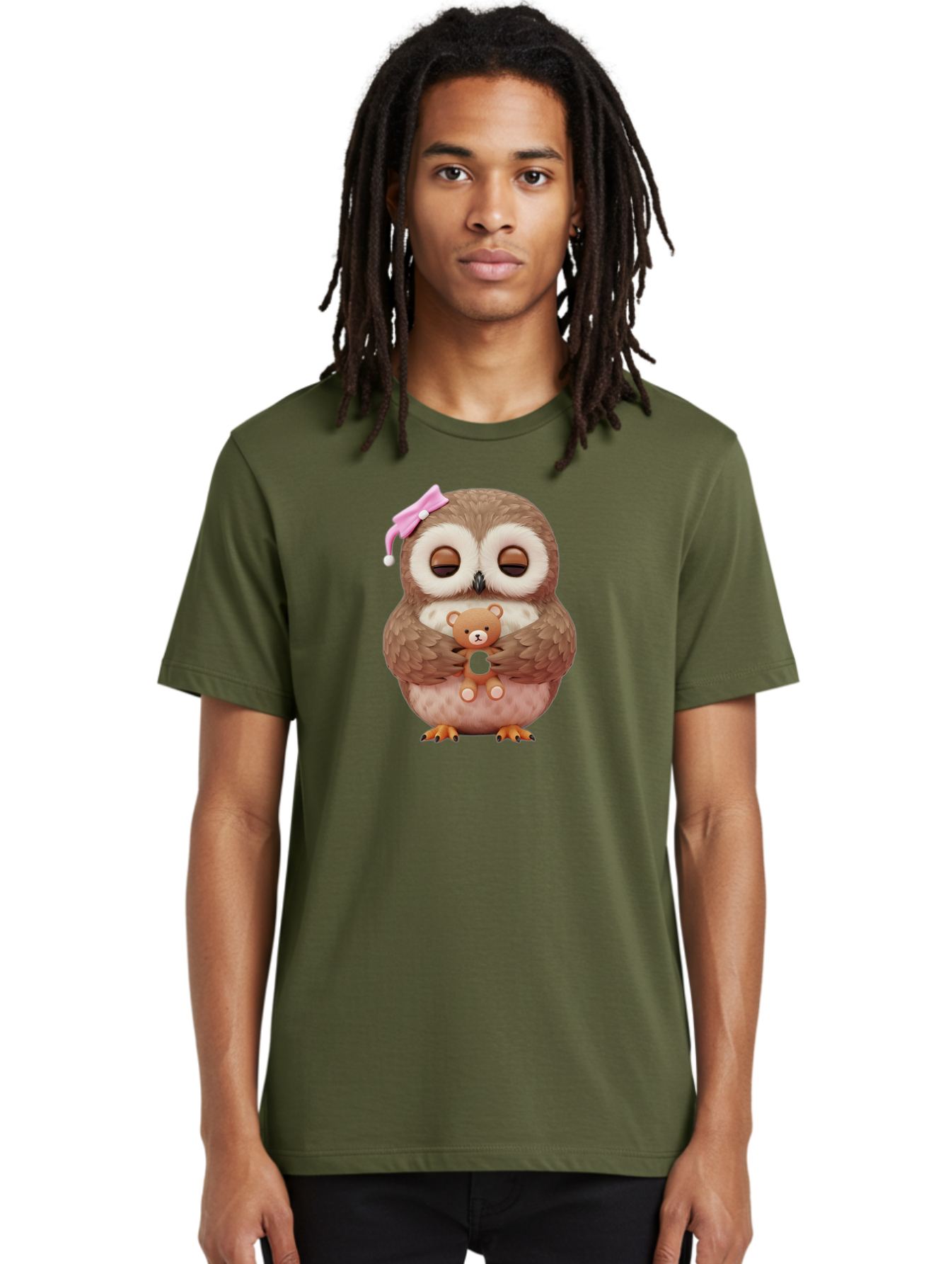 Owl-Hugging-Teddy-Bear Men'S Graphic Tee, 100% Cotton, Comfortable Casual Summer Wear, Machine Washable, Vintage Camera, Old Camera, Antique Camera, Black Camera, Classic Photography, Photography Equipment, Nostalgic Device, Film Camera, Baf928