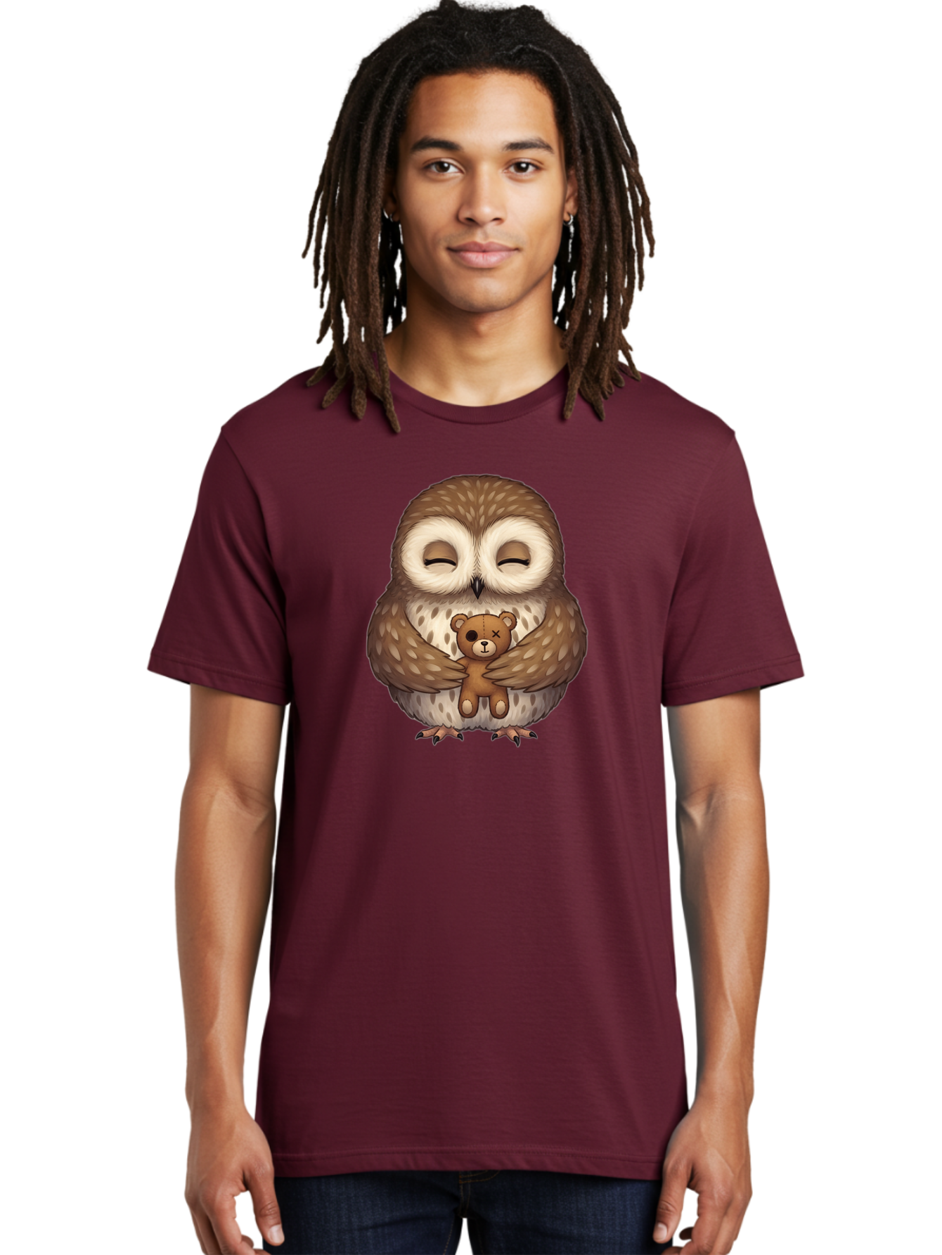 Owl-Hugging-Voodoo-Teddy Men'S Graphic Tee, 100% Cotton, Comfortable Casual Summer Wear, Machine Washable, Vintage Camera, Old Camera, Antique Camera, Black Camera, Classic Photography, Photography Equipment, Nostalgic Device, Film Camera, Baf930