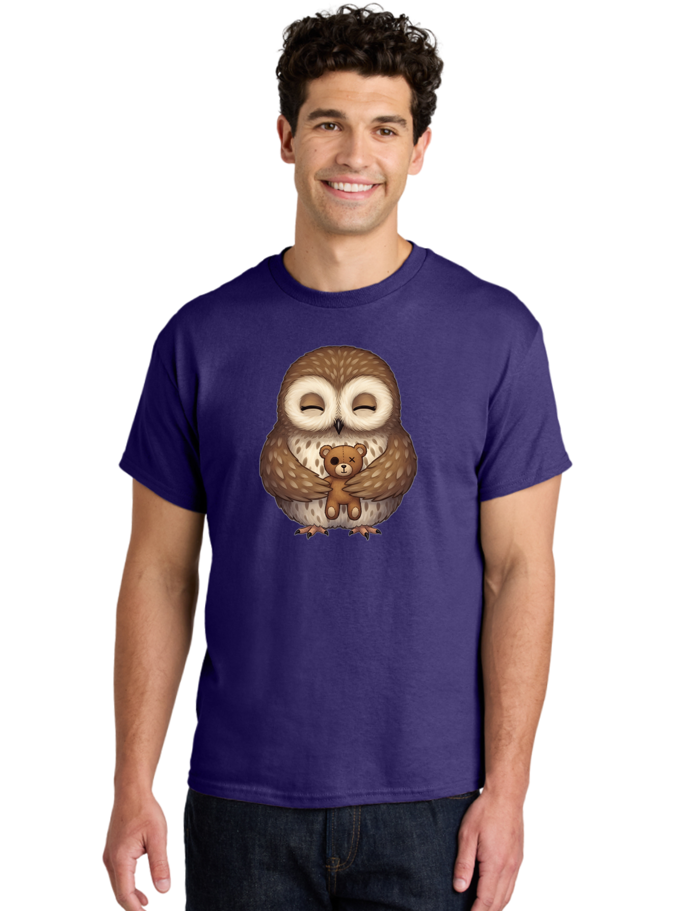 Owl-Hugging-Voodoo-Teddy Men'S Graphic Tee, 100% Cotton, Comfortable Casual Summer Wear, Machine Washable, Vintage Camera, Old Camera, Antique Camera, Black Camera, Classic Photography, Photography Equipment, Nostalgic Device, Film Camera, Baf930