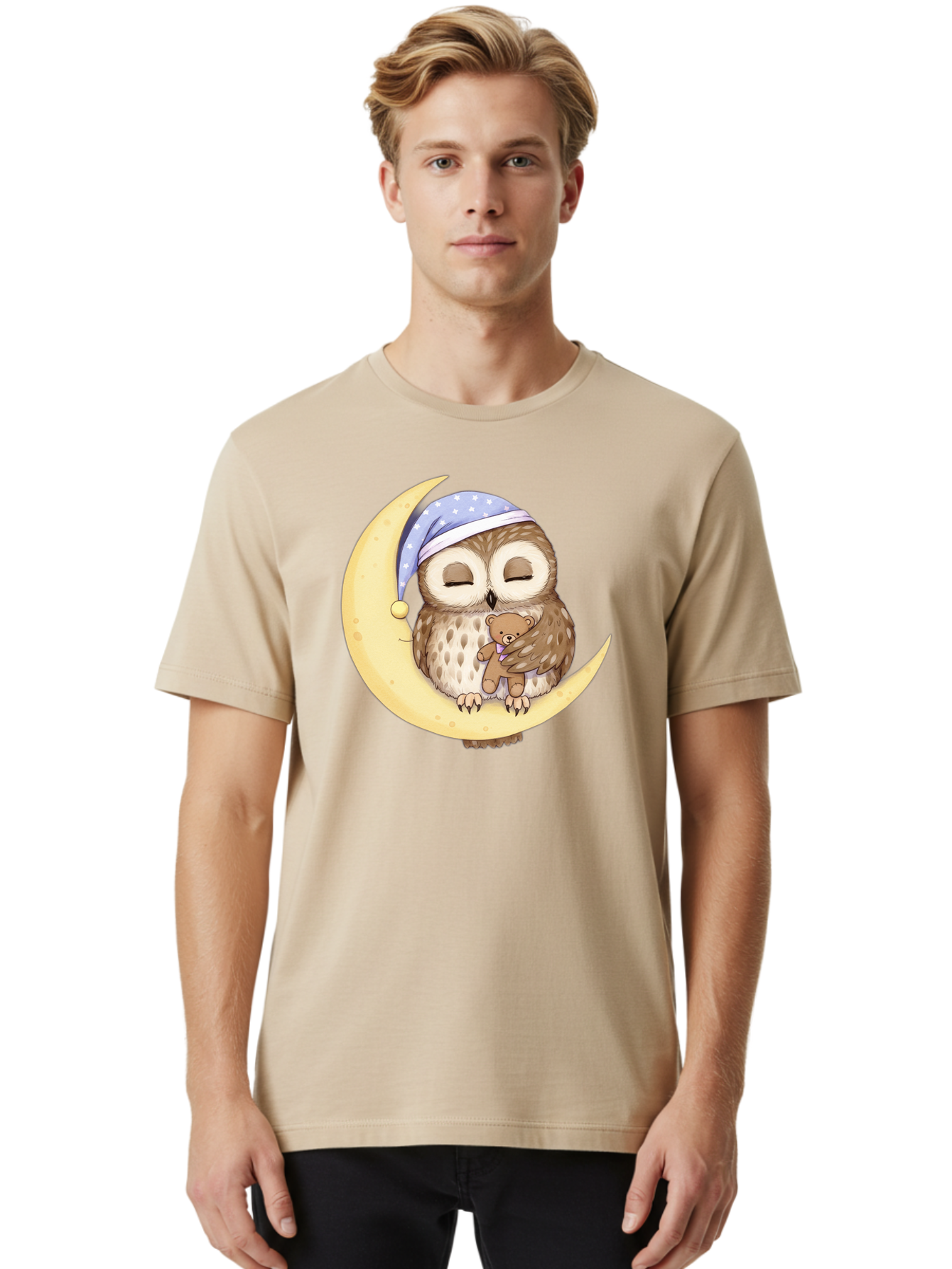 Owl-On-The-Moon Men'S Graphic Tee, 100% Cotton, Comfortable Casual Summer Wear, Machine Washable, Vintage Camera, Old Camera, Antique Camera, Black Camera, Classic Photography, Photography Equipment, Nostalgic Device, Film Camera, Camera Art Baf931
