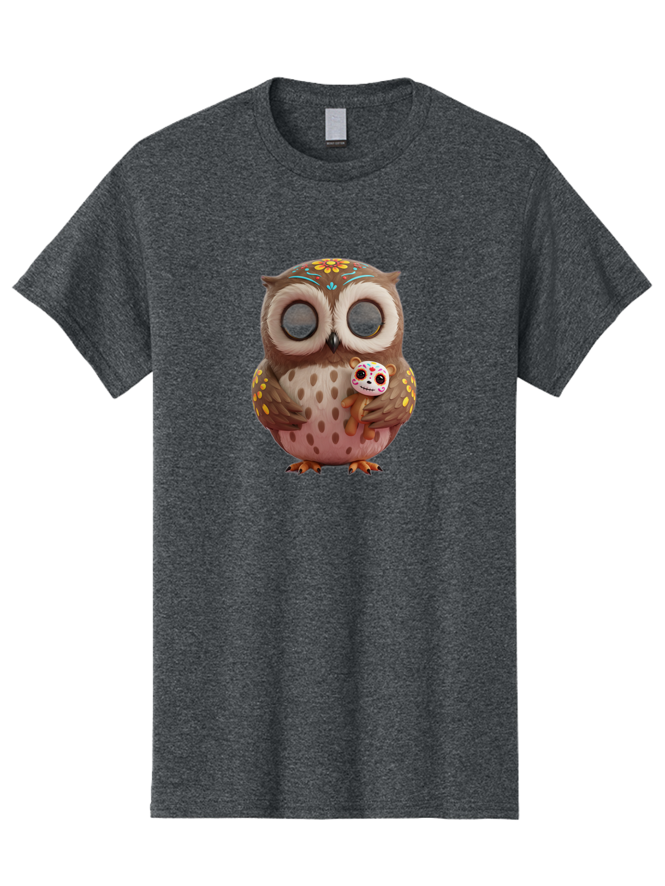 Owl-With-Sugar-Skull-Teddy-Bear Men'S Graphic Tee, 100% Cotton, Comfortable Casual Summer Wear, Machine Washable, Vintage Camera, Old Camera, Antique Camera, Black Camera, Classic Photography, Photography Equipment, Nostalgic Device, Baf935