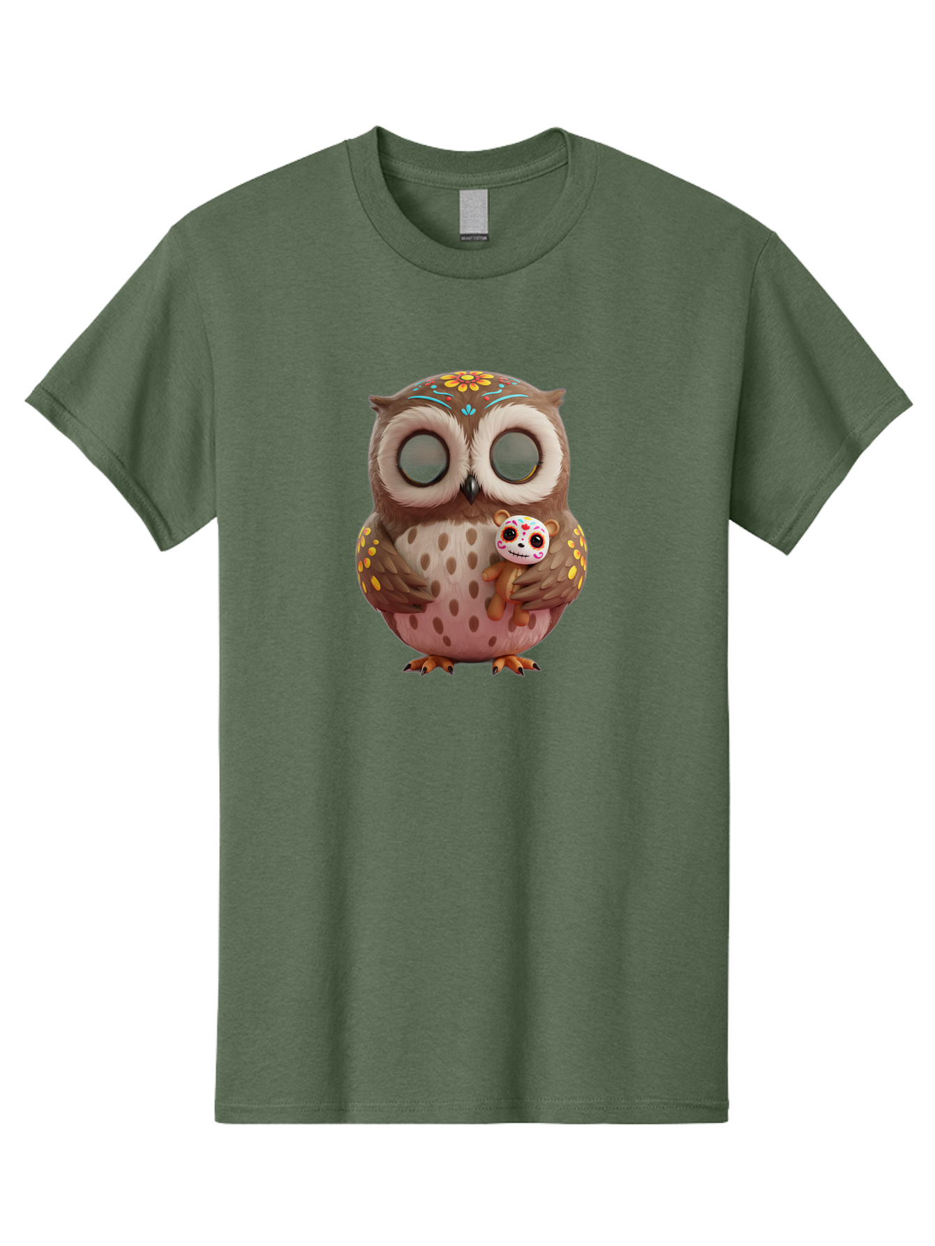 Owl-With-Sugar-Skull-Teddy-Bear Men'S Graphic Tee, 100% Cotton, Comfortable Casual Summer Wear, Machine Washable, Vintage Camera, Old Camera, Antique Camera, Black Camera, Classic Photography, Photography Equipment, Nostalgic Device, Baf935