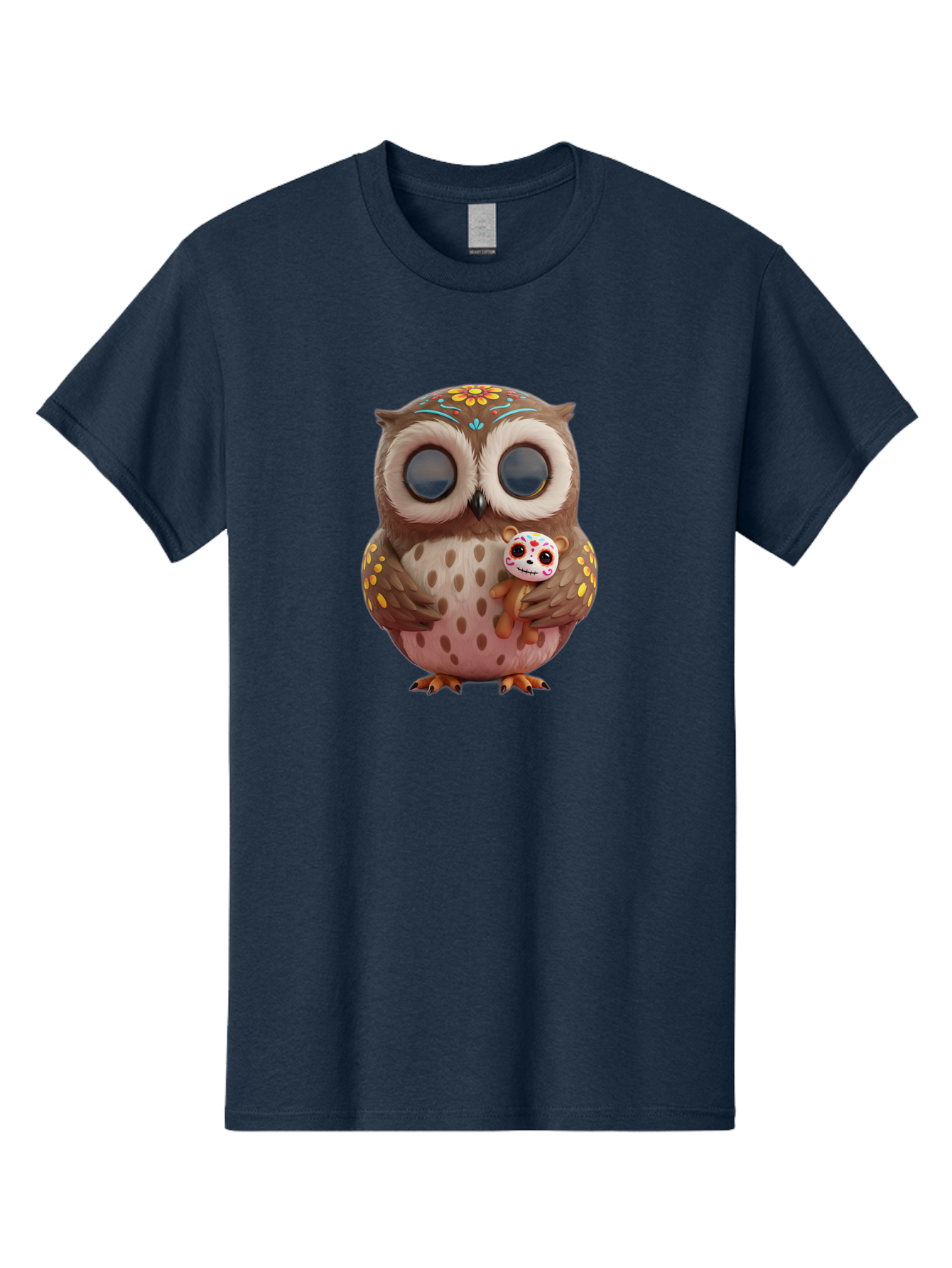Owl-With-Sugar-Skull-Teddy-Bear Men'S Graphic Tee, 100% Cotton, Comfortable Casual Summer Wear, Machine Washable, Vintage Camera, Old Camera, Antique Camera, Black Camera, Classic Photography, Photography Equipment, Nostalgic Device, Baf935