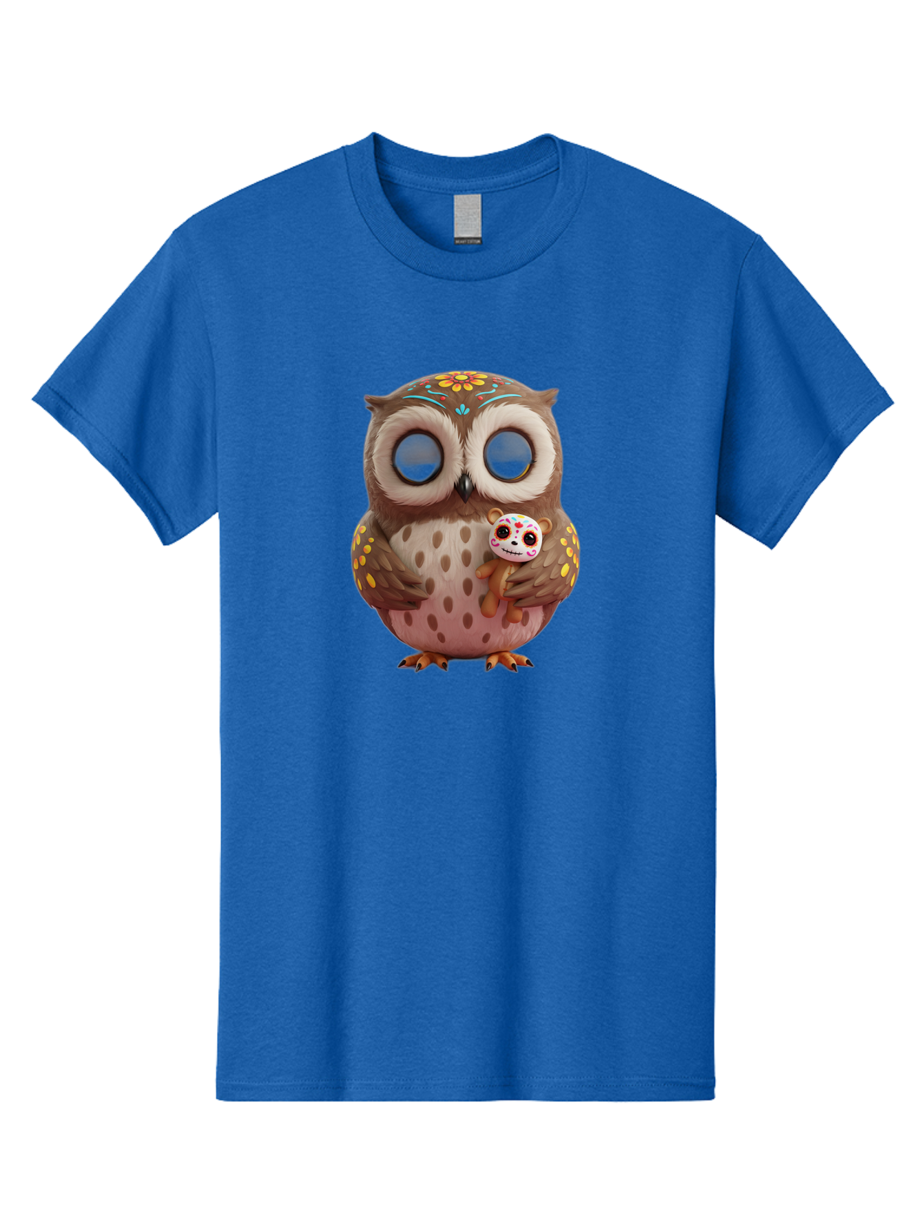 Owl-With-Sugar-Skull-Teddy-Bear Men'S Graphic Tee, 100% Cotton, Comfortable Casual Summer Wear, Machine Washable, Vintage Camera, Old Camera, Antique Camera, Black Camera, Classic Photography, Photography Equipment, Nostalgic Device, Baf935