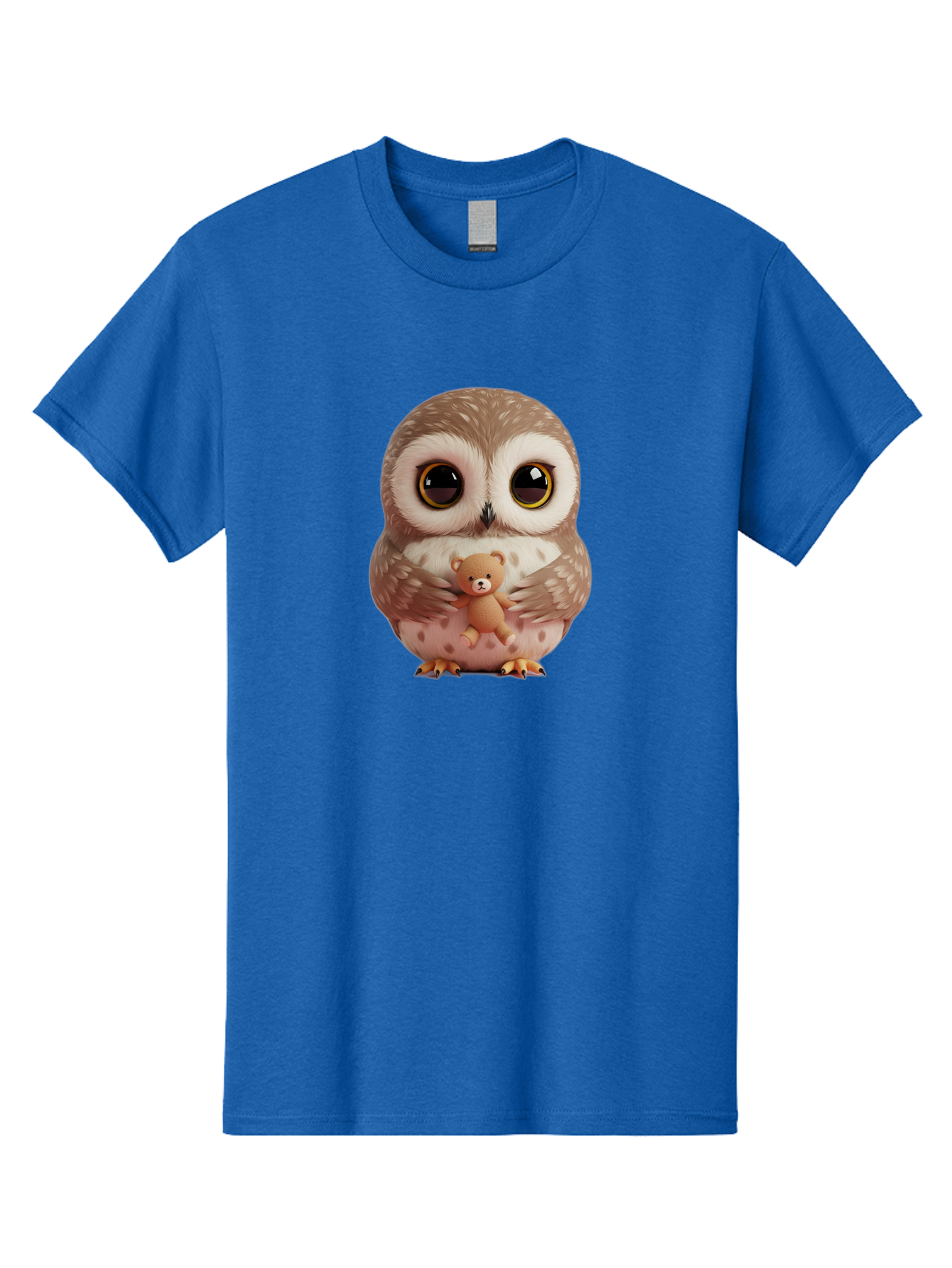 Owl-With-Teddy-3 Men'S Graphic Tee, 100% Cotton, Comfortable Casual Summer Wear, Machine Washable, Vintage Camera, Old Camera, Antique Camera, Black Camera, Classic Photography, Photography Equipment, Nostalgic Device, Film Camera, Camera Art Baf938