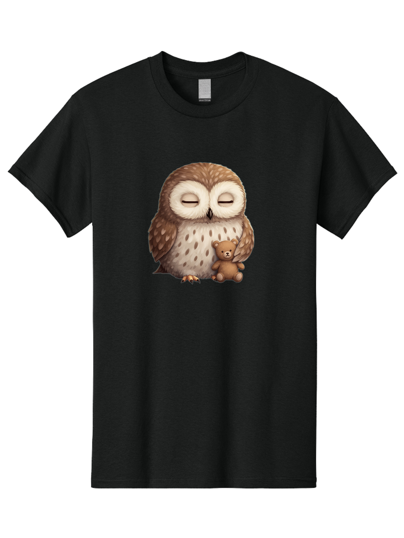 Owl-With-Teddy-Bear Men'S Graphic Tee, 100% Cotton, Comfortable Casual Summer Wear, Machine Washable, Vintage Camera, Old Camera, Antique Camera, Black Camera, Classic Photography, Photography Equipment, Nostalgic Device, Film Camera, Baf940