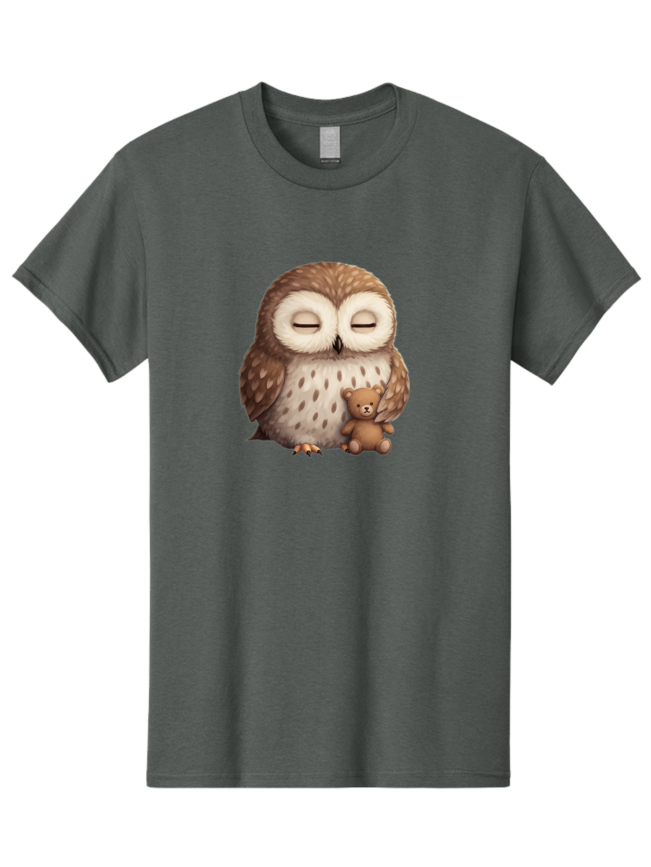 Owl-With-Teddy-Bear Men'S Graphic Tee, 100% Cotton, Comfortable Casual Summer Wear, Machine Washable, Vintage Camera, Old Camera, Antique Camera, Black Camera, Classic Photography, Photography Equipment, Nostalgic Device, Film Camera, Baf940