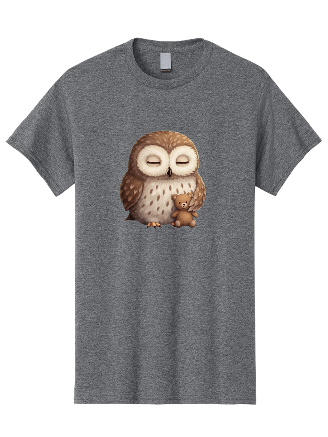 Owl-With-Teddy-Bear Men'S Graphic Tee, 100% Cotton, Comfortable Casual Summer Wear, Machine Washable, Vintage Camera, Old Camera, Antique Camera, Black Camera, Classic Photography, Photography Equipment, Nostalgic Device, Film Camera, Baf940