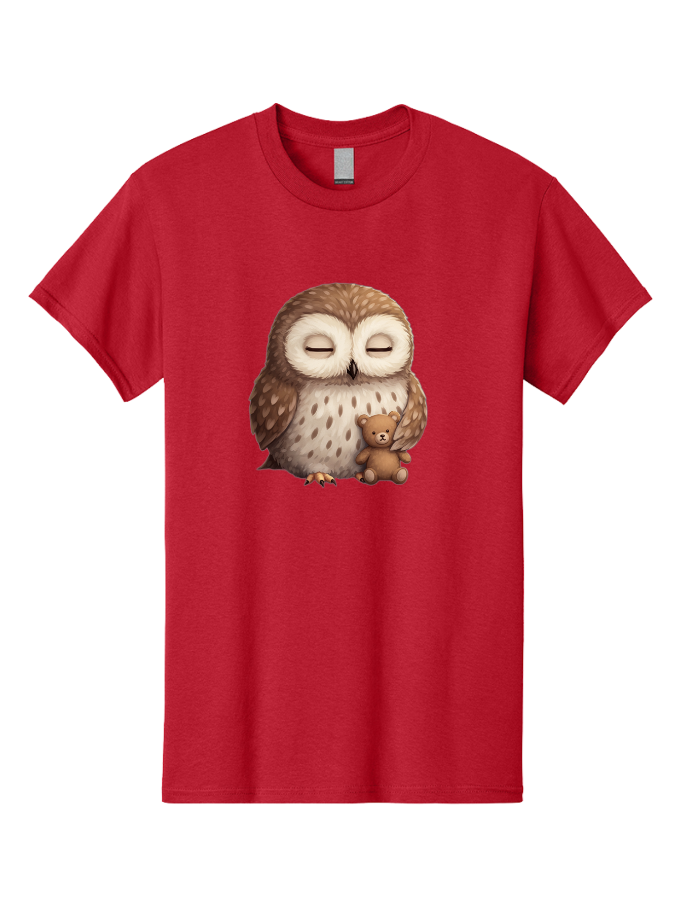 Owl-With-Teddy-Bear Men'S Graphic Tee, 100% Cotton, Comfortable Casual Summer Wear, Machine Washable, Vintage Camera, Old Camera, Antique Camera, Black Camera, Classic Photography, Photography Equipment, Nostalgic Device, Film Camera, Baf940