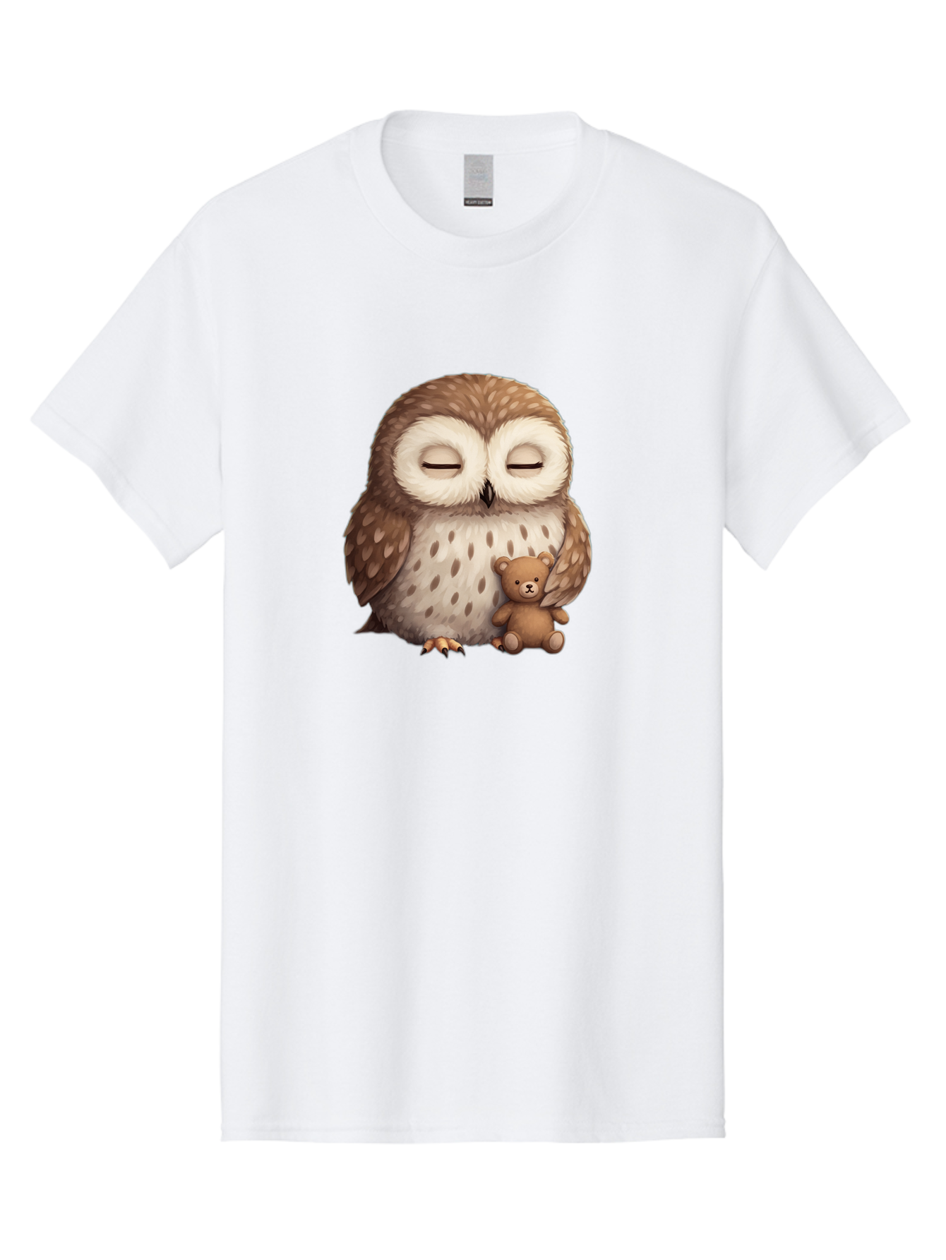 Owl-With-Teddy-Bear Men'S Graphic Tee, 100% Cotton, Comfortable Casual Summer Wear, Machine Washable, Vintage Camera, Old Camera, Antique Camera, Black Camera, Classic Photography, Photography Equipment, Nostalgic Device, Film Camera, Baf940