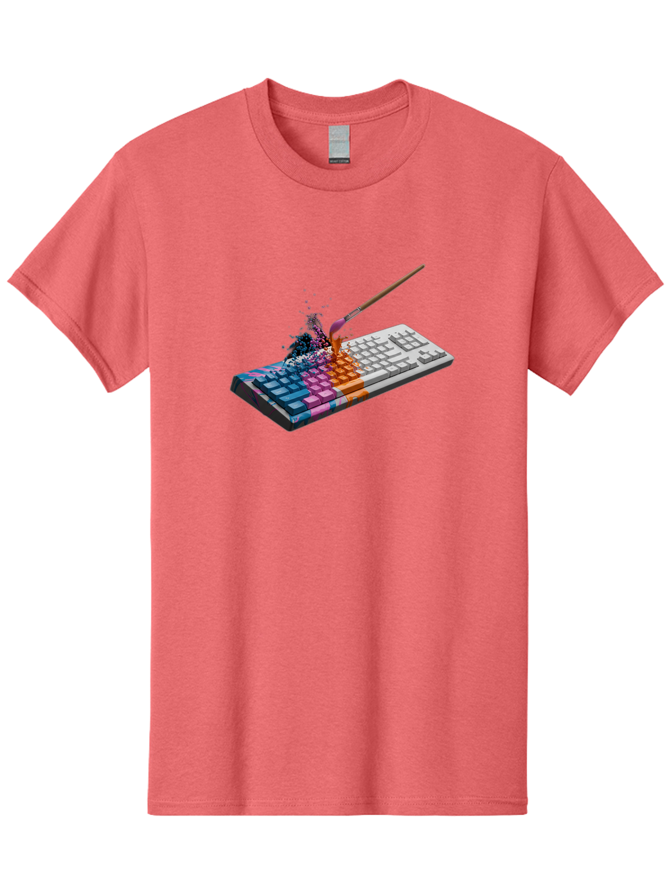 Paintbrush-Keyboard Men'S Graphic Tee, 100% Cotton, Comfortable Casual Summer Wear, Machine Washable, Vintage Camera, Old Camera, Antique Camera, Black Camera, Classic Photography, Photography Equipment, Nostalgic Device, Film Camera, Baf942