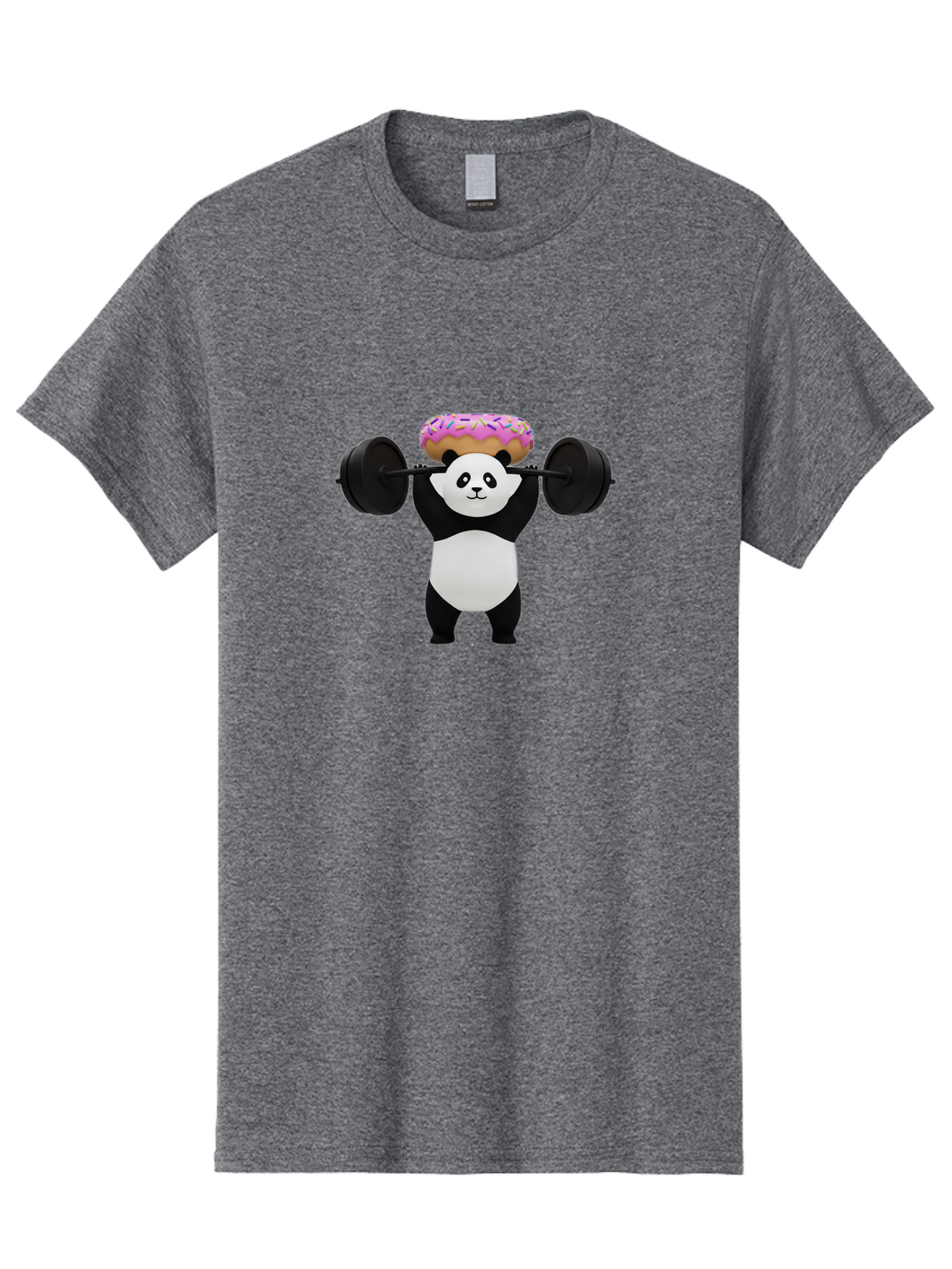 Panda-Lifting-Barbell-1 Men'S Graphic Tee, 100% Cotton, Comfortable Casual Summer Wear, Machine Washable, Vintage Camera, Old Camera, Antique Camera, Black Camera, Classic Photography, Photography Equipment, Nostalgic Device, Film Camera, Baf944
