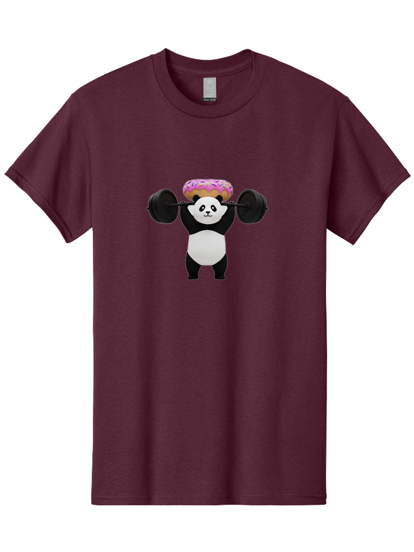 Panda-Lifting-Barbell-1 Men'S Graphic Tee, 100% Cotton, Comfortable Casual Summer Wear, Machine Washable, Vintage Camera, Old Camera, Antique Camera, Black Camera, Classic Photography, Photography Equipment, Nostalgic Device, Film Camera, Baf944