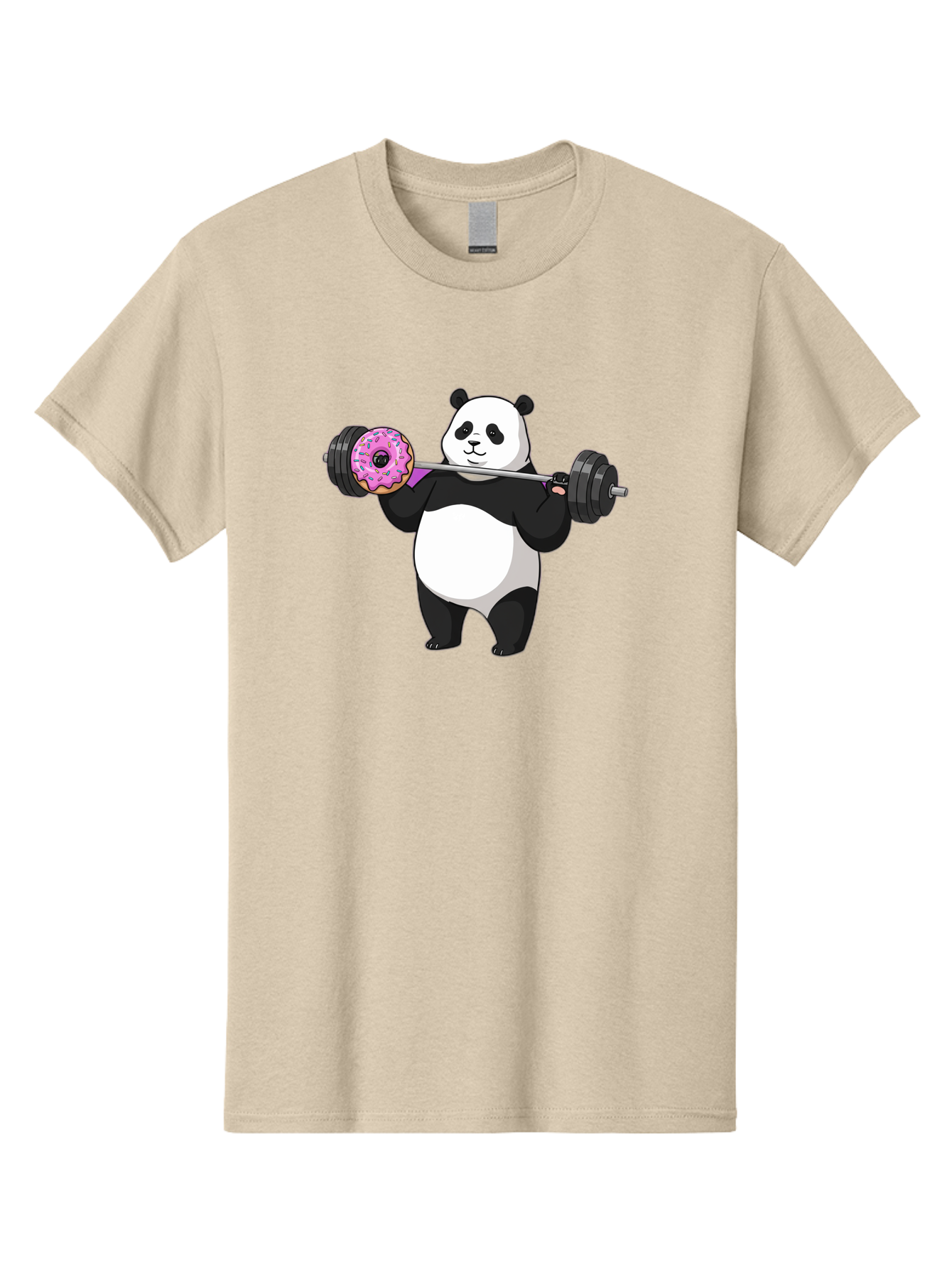 Panda-Lifting-Donut Men'S Graphic Tee, 100% Cotton, Comfortable Casual Summer Wear, Machine Washable, Vintage Camera, Old Camera, Antique Camera, Black Camera, Classic Photography, Photography Equipment, Nostalgic Device, Film Camera, Baf947