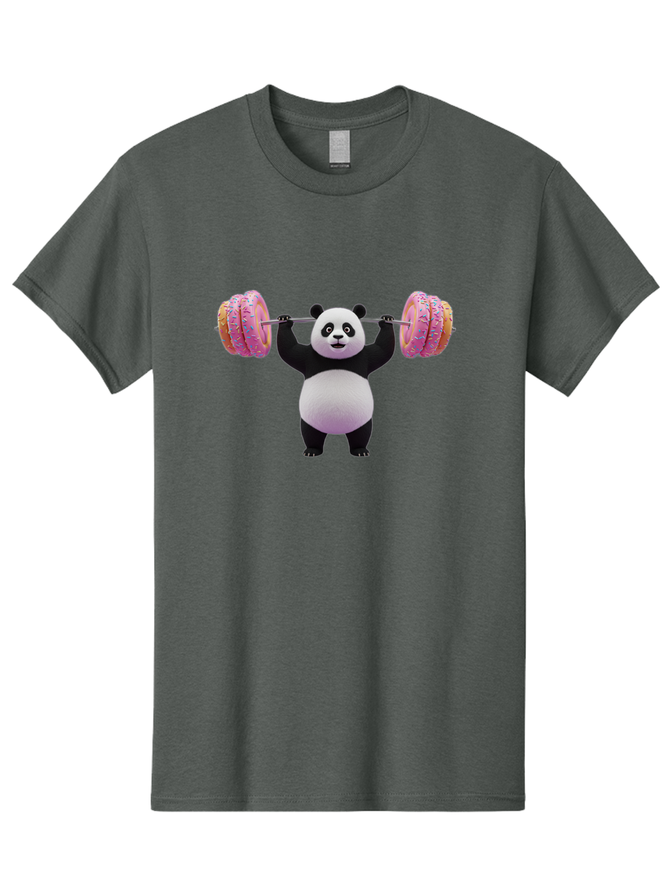 Panda-Lifting-Donuts-3 Men'S Graphic Tee, 100% Cotton, Comfortable Casual Summer Wear, Machine Washable, Vintage Camera, Old Camera, Antique Camera, Black Camera, Classic Photography, Photography Equipment, Nostalgic Device, Film Camera, Baf950