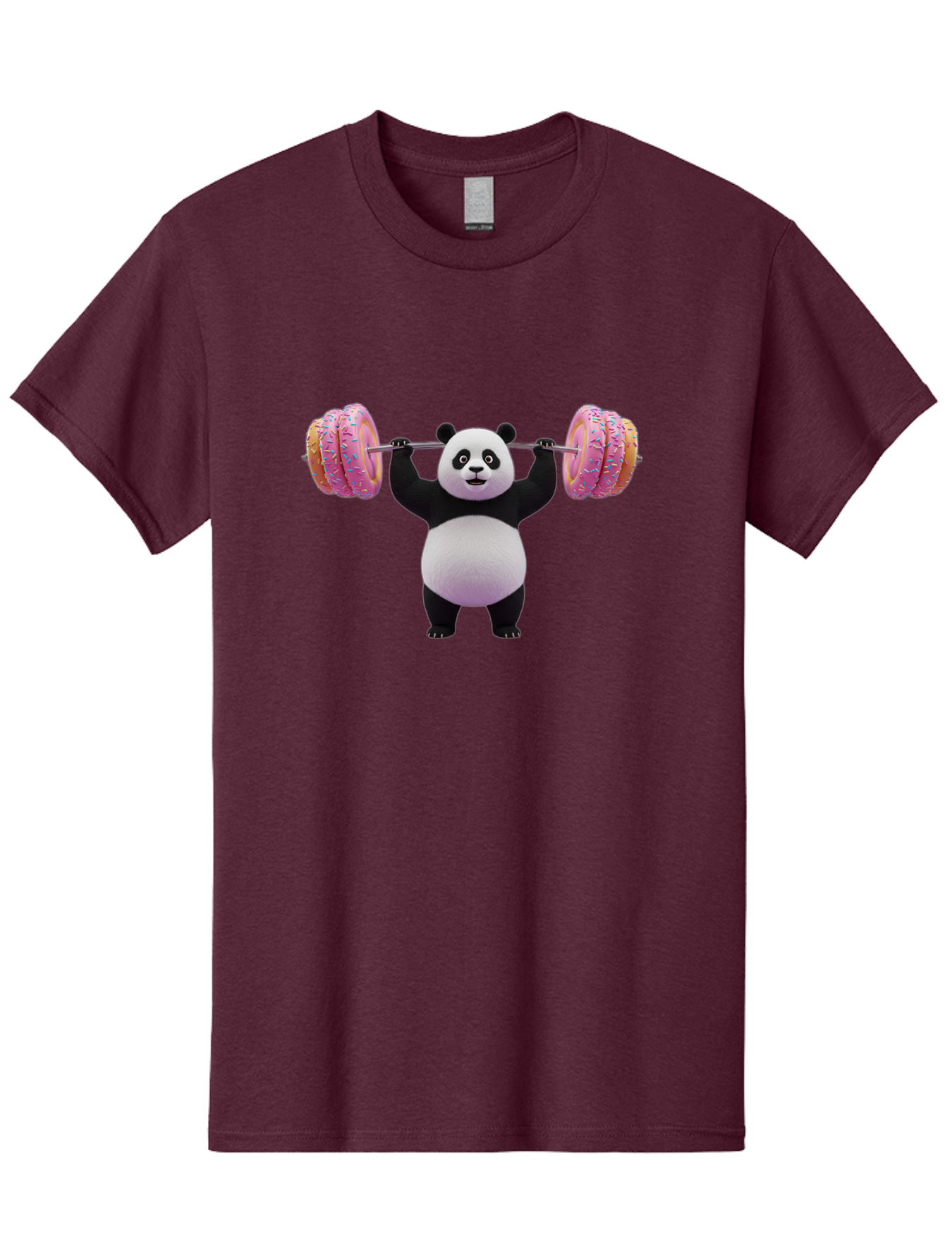 Panda-Lifting-Donuts-3 Men'S Graphic Tee, 100% Cotton, Comfortable Casual Summer Wear, Machine Washable, Vintage Camera, Old Camera, Antique Camera, Black Camera, Classic Photography, Photography Equipment, Nostalgic Device, Film Camera, Baf950