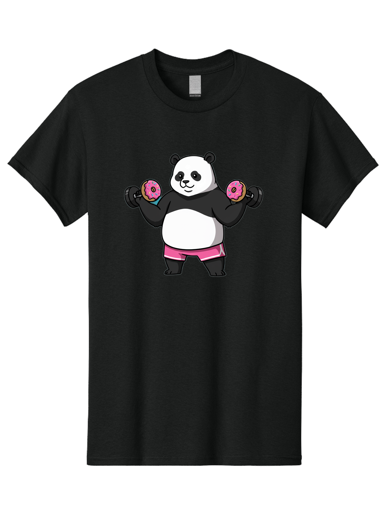 Panda-Lifting-Donuts-Dumbbells Men'S Graphic Tee, 100% Cotton, Comfortable Casual Summer Wear, Machine Washable, Vintage Camera, Old Camera, Antique Camera, Black Camera, Classic Photography, Photography Equipment, Nostalgic Device, Baf951